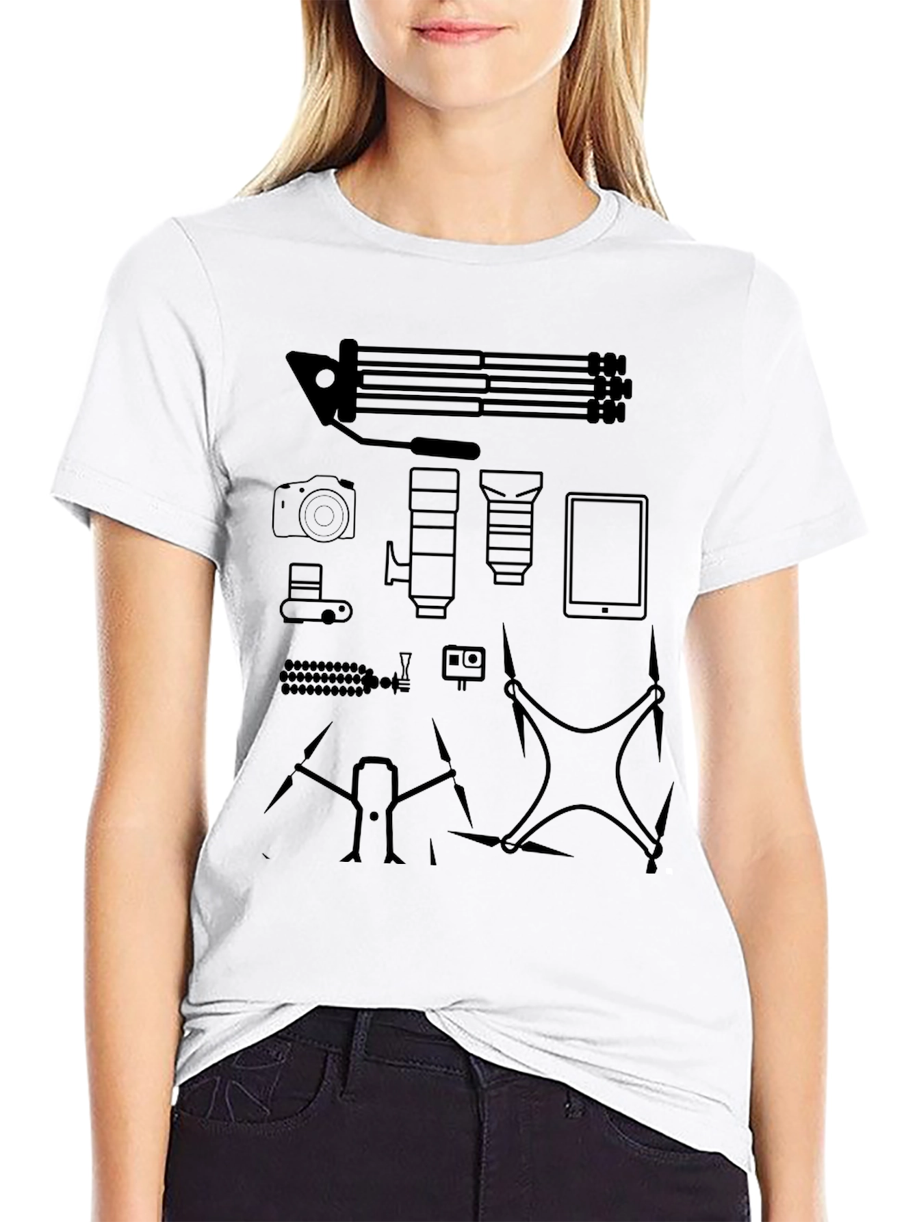 Photography Gear Black T-Shirt