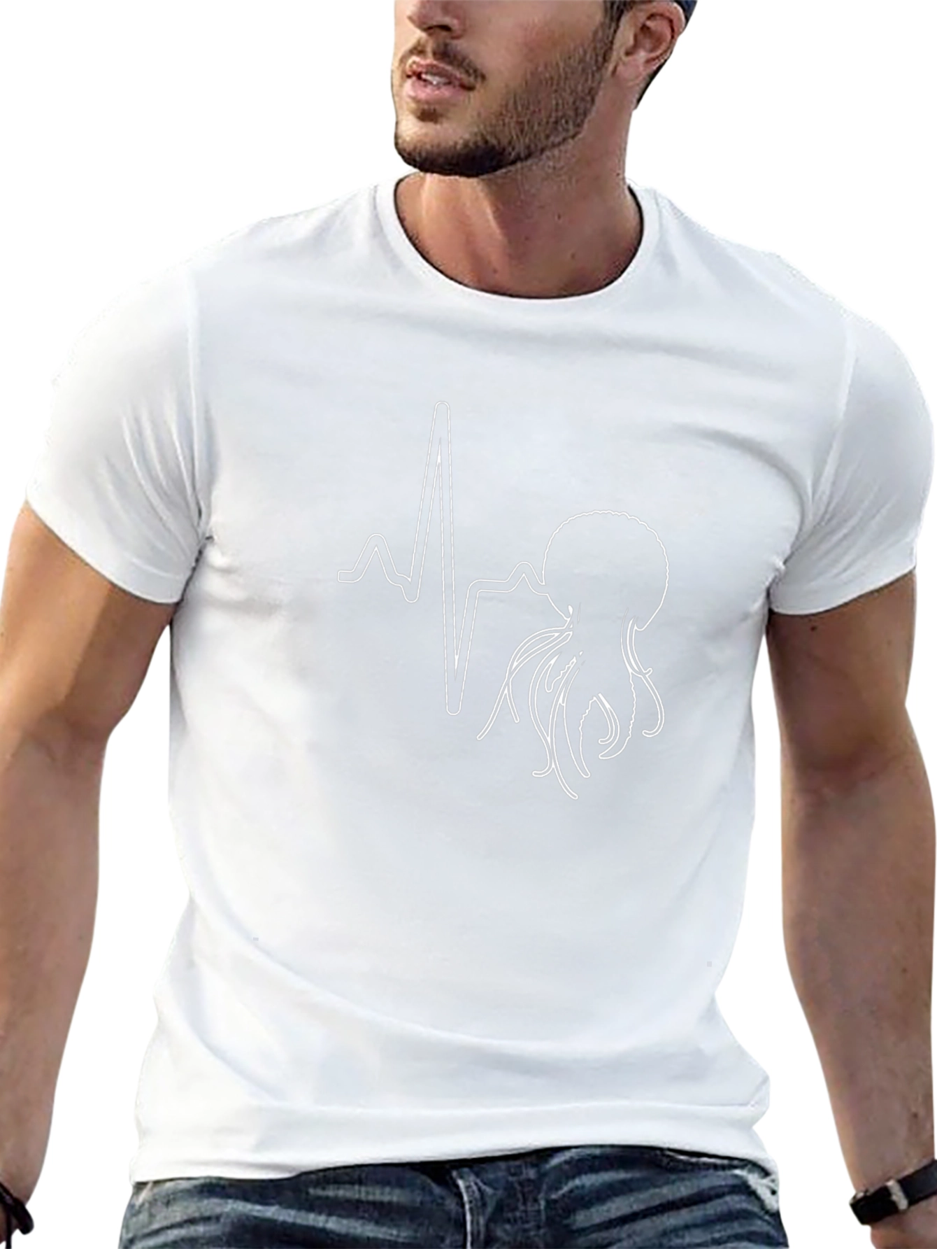 Octopus Heartbeat T-Shirt - Marine Life Tee