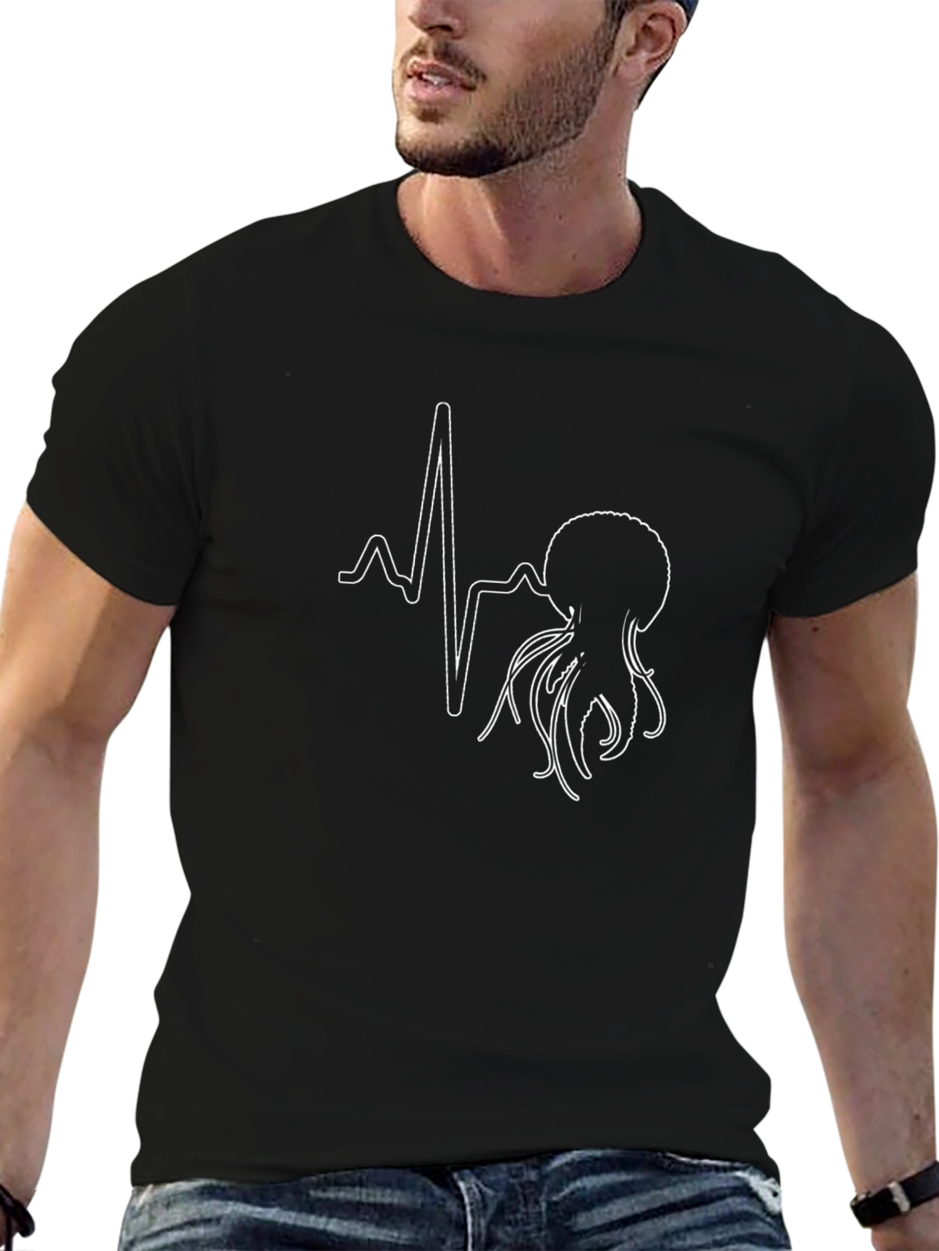 Octopus Heartbeat T-Shirt - Marine Life Tee