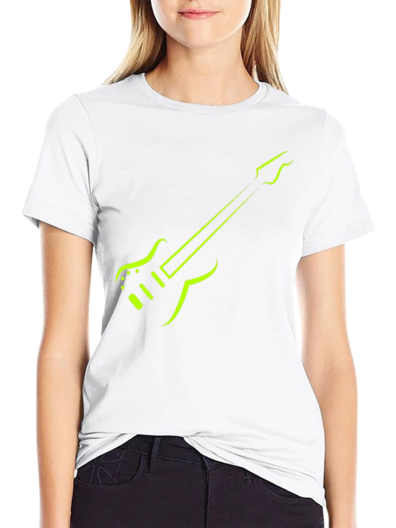 Electric Guitar Graphic Tee - Trendy Musician Shirt