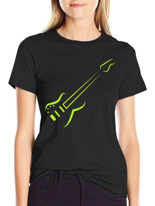 Electric Guitar Graphic Tee - Trendy Musician Shirt