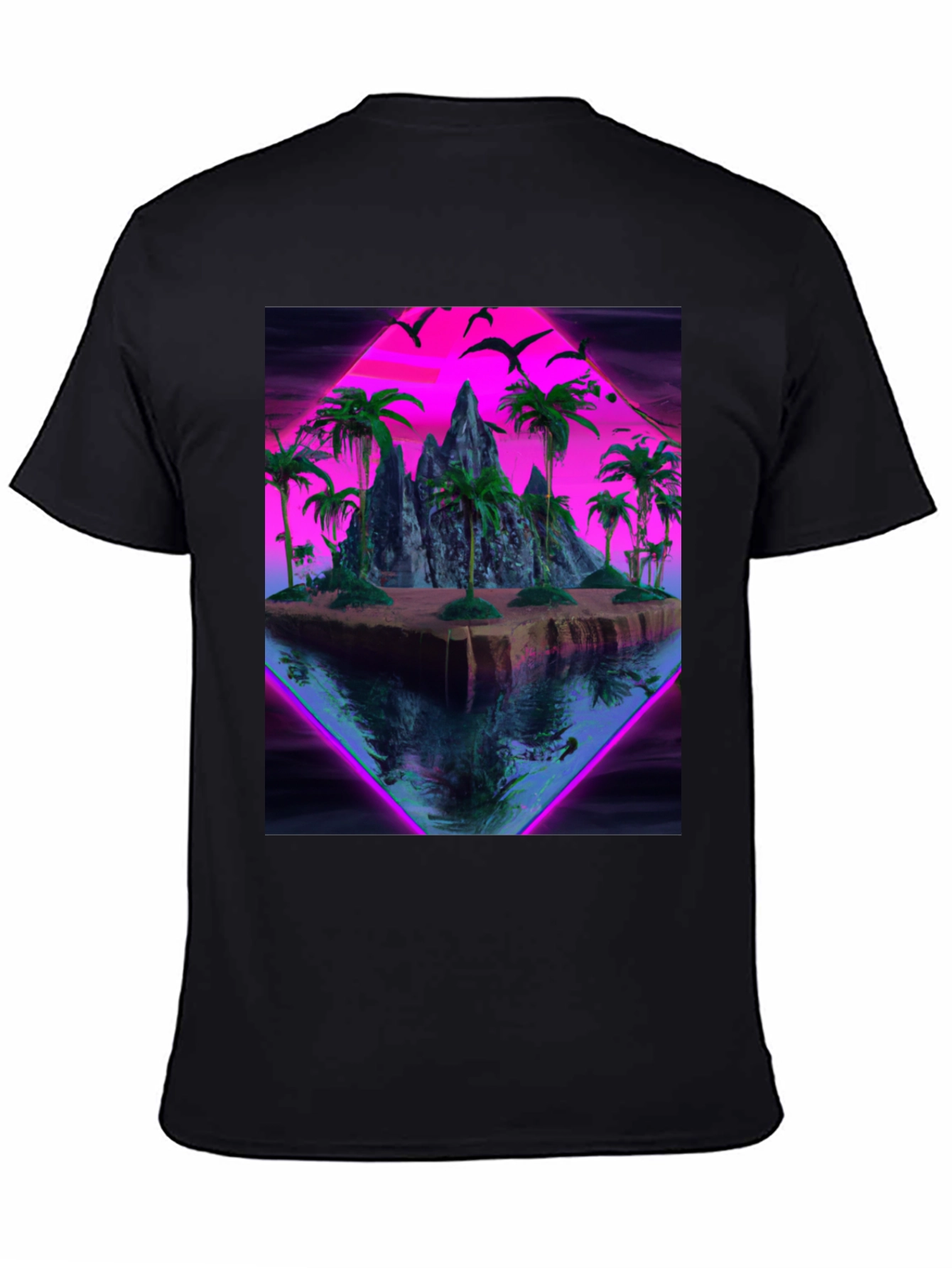 Vaporwave Island Graphic Tee - Retro Style Shirt