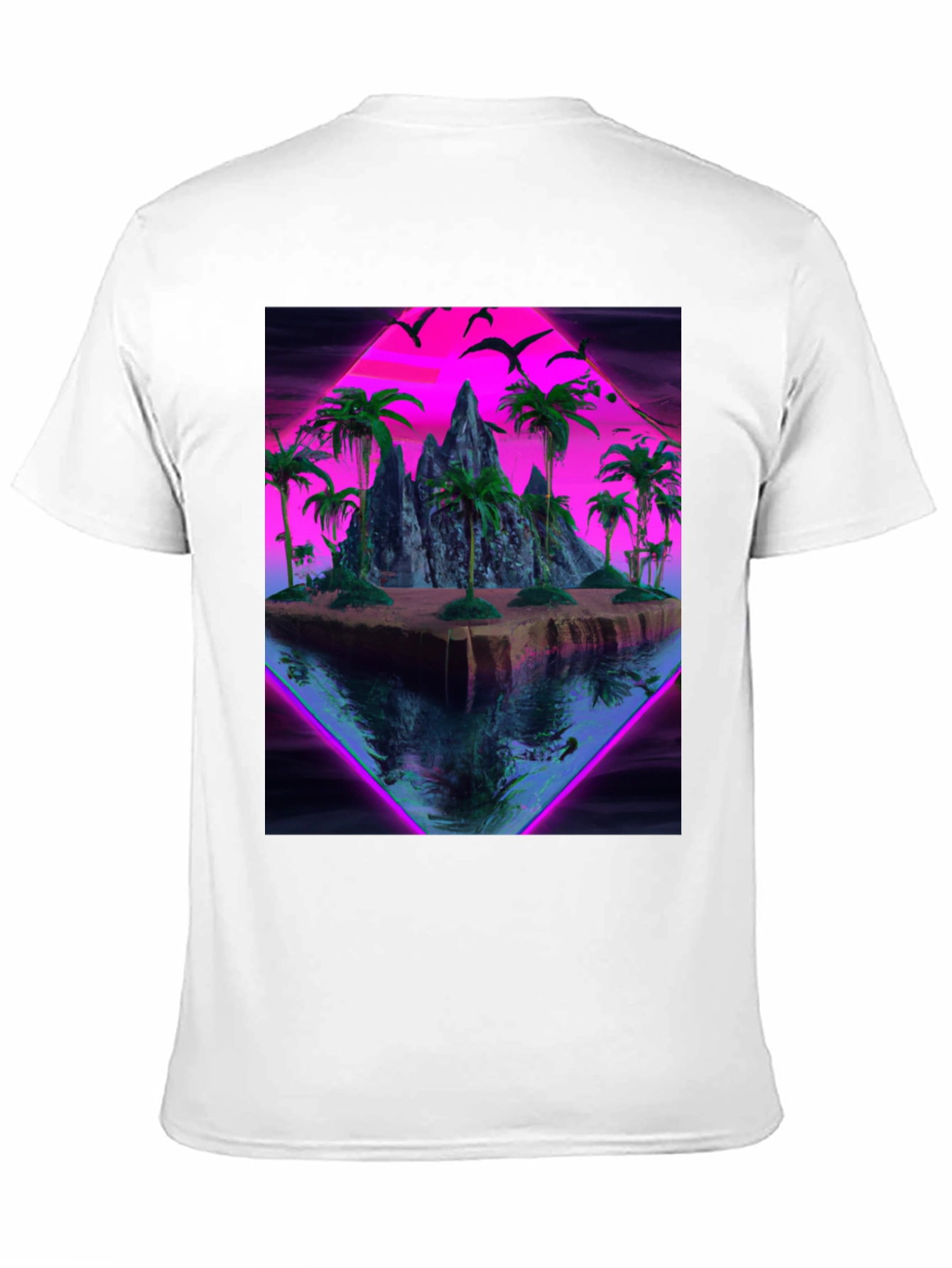 Vaporwave Island Graphic Tee - Retro Style Shirt