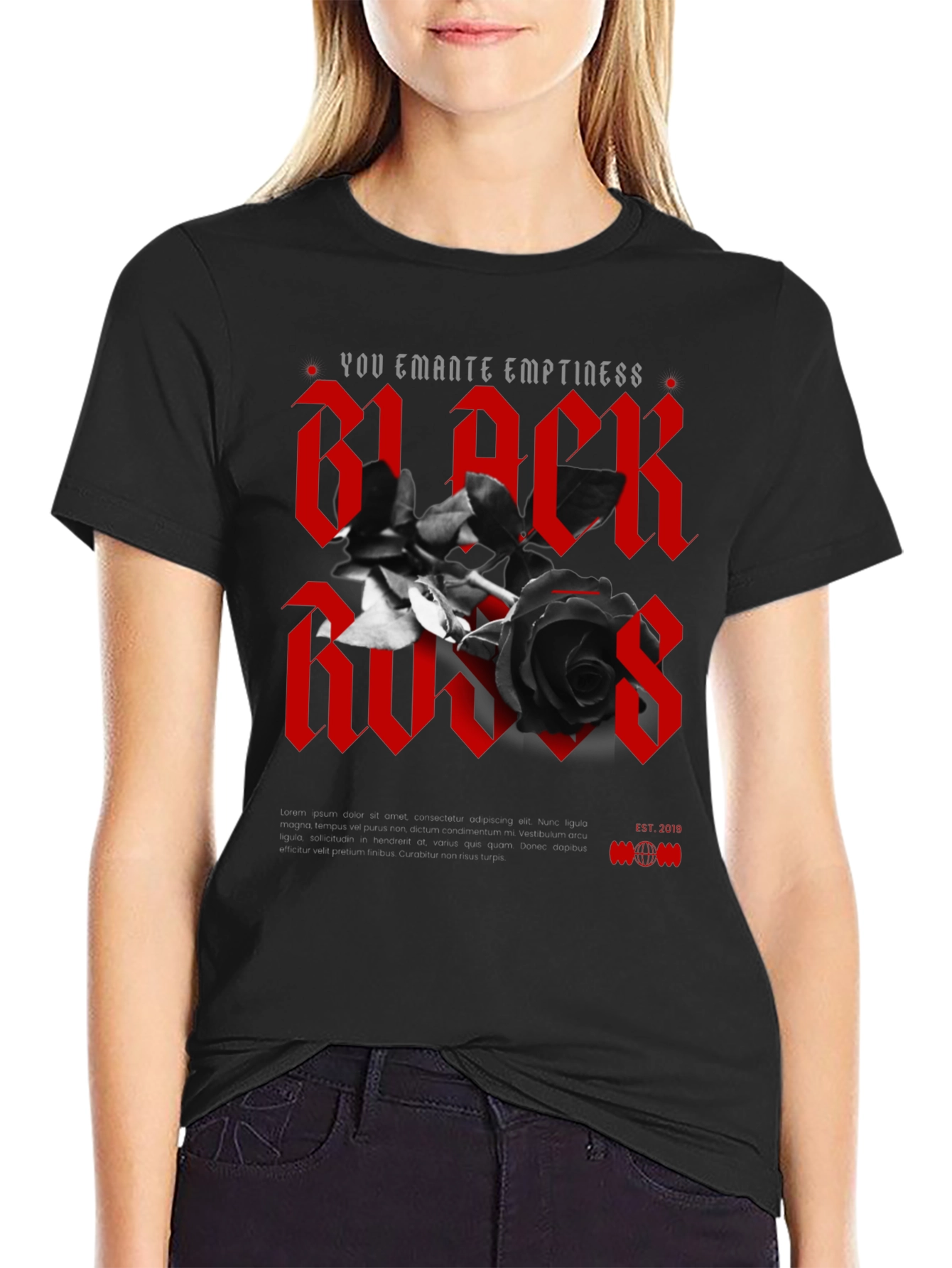 Black Roses Graphic T-Shirt
