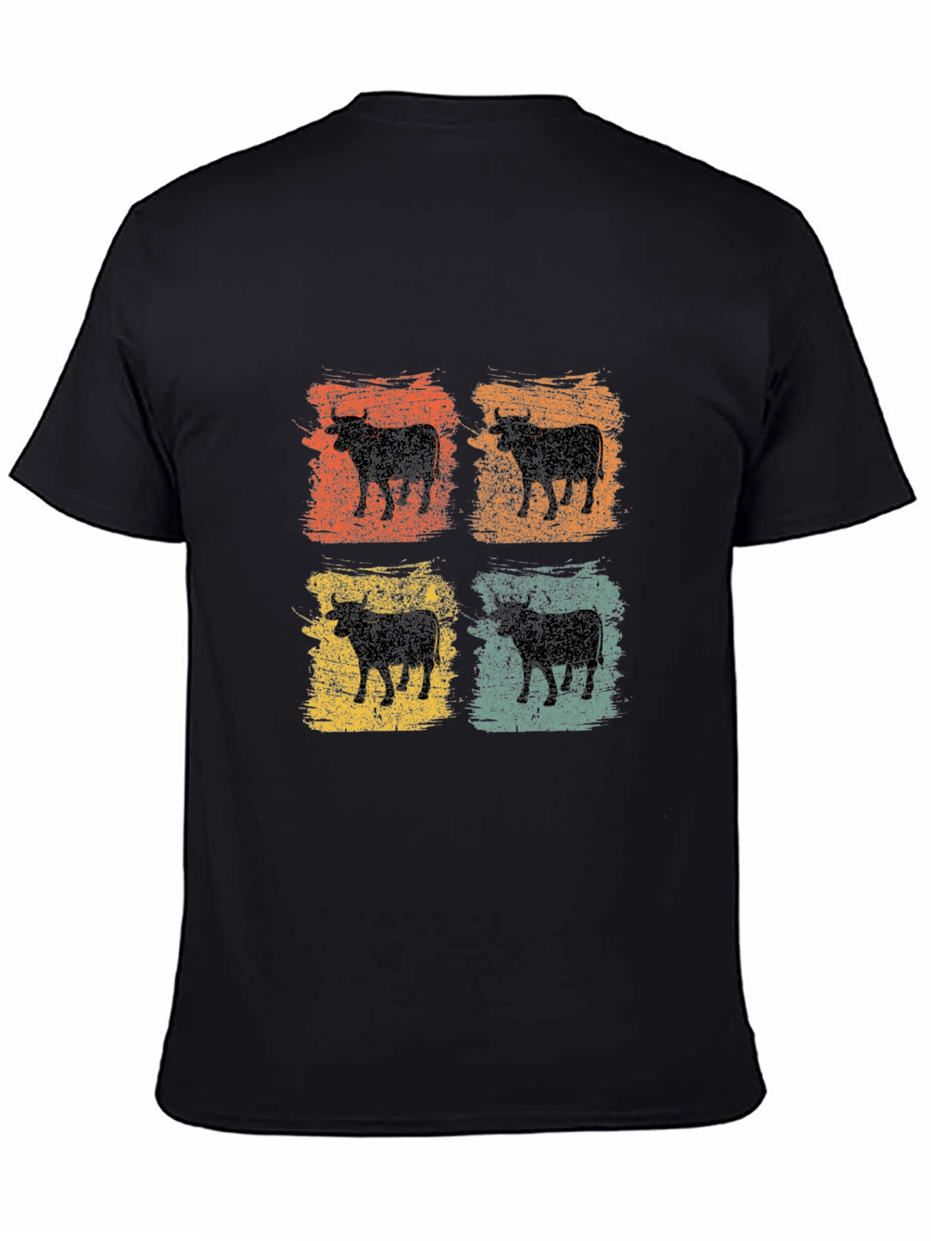Retro Highland Cow T-Shirt Grunge Style