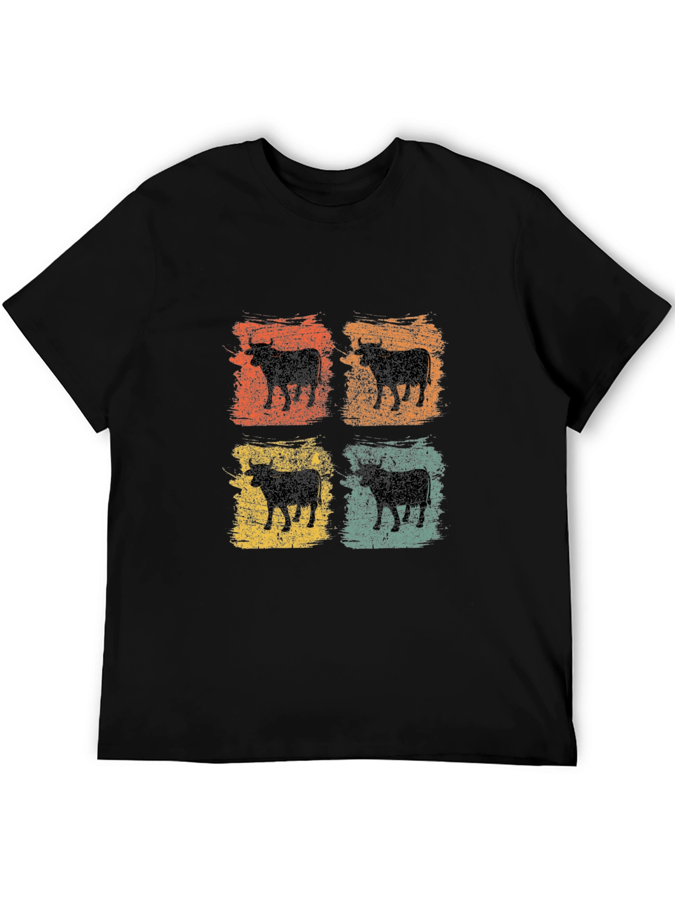 Retro Highland Cow T-Shirt Grunge Style