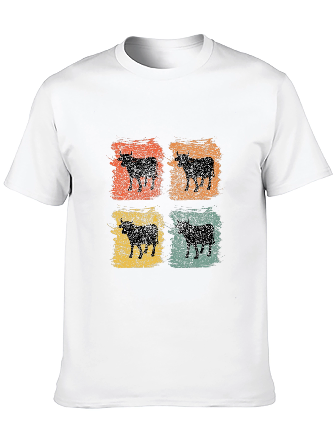 Retro Highland Cow T-Shirt Grunge Style