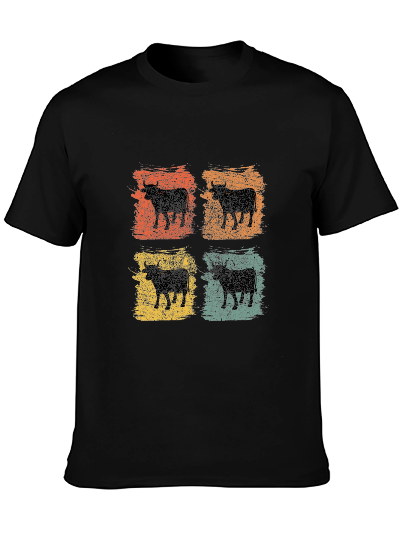 Retro Highland Cow T-Shirt Grunge Style