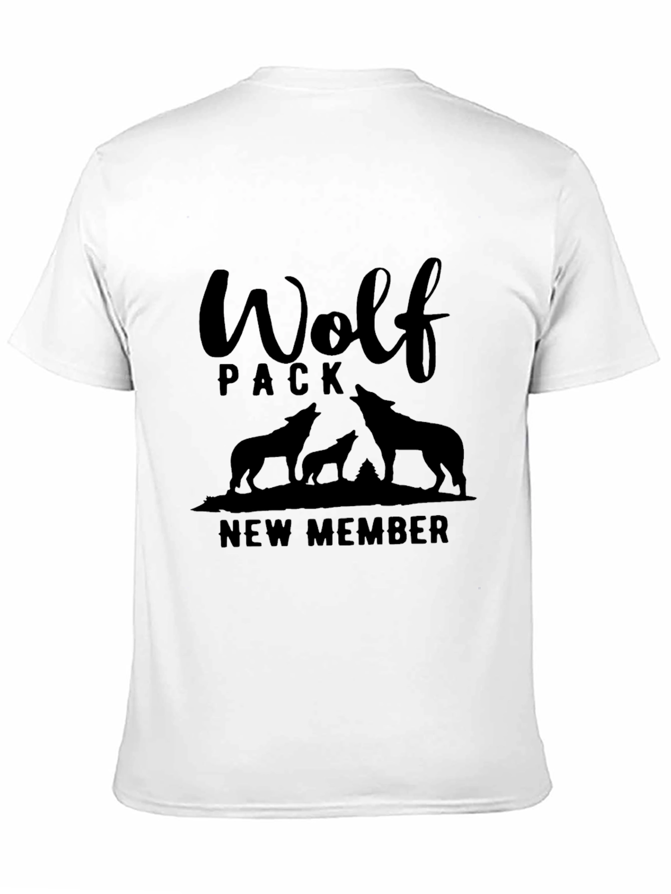 Wolf Pack New Member Black Graphic T-Shirt