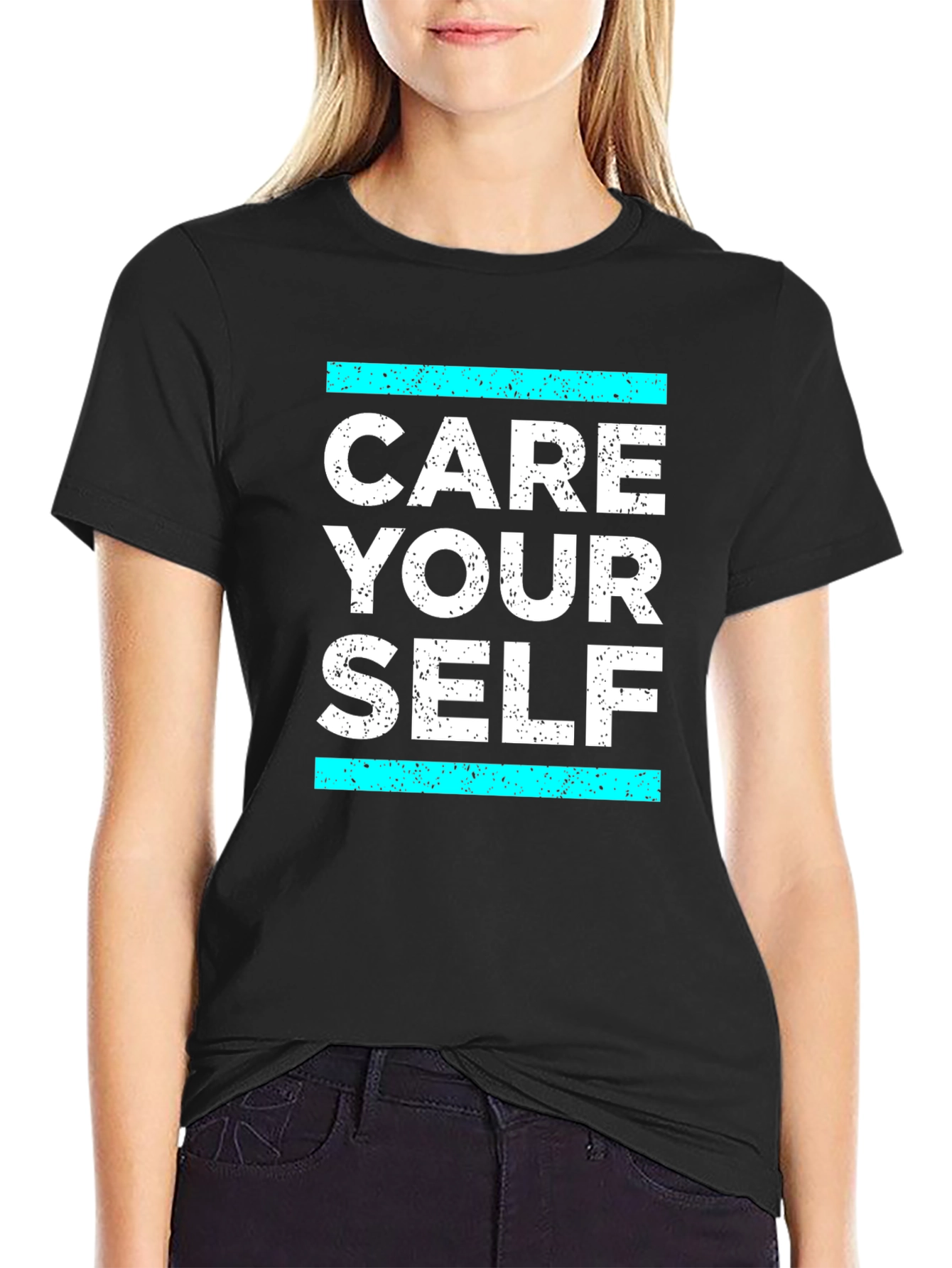 Care Your Self T-Shirt - Black Graphic Tee
