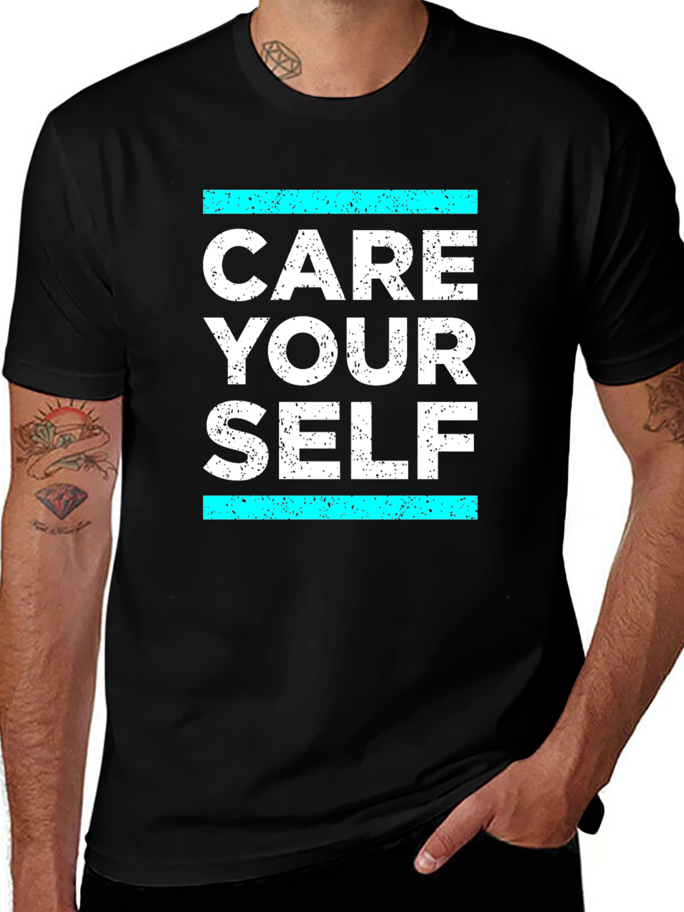 Care Your Self T-Shirt - Black Graphic Tee