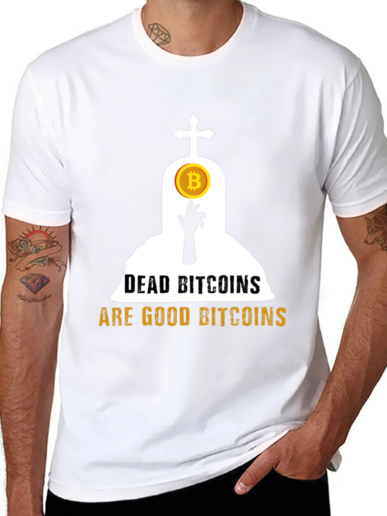 Dead Bitcoins T-Shirt Crypto Humor Tee
