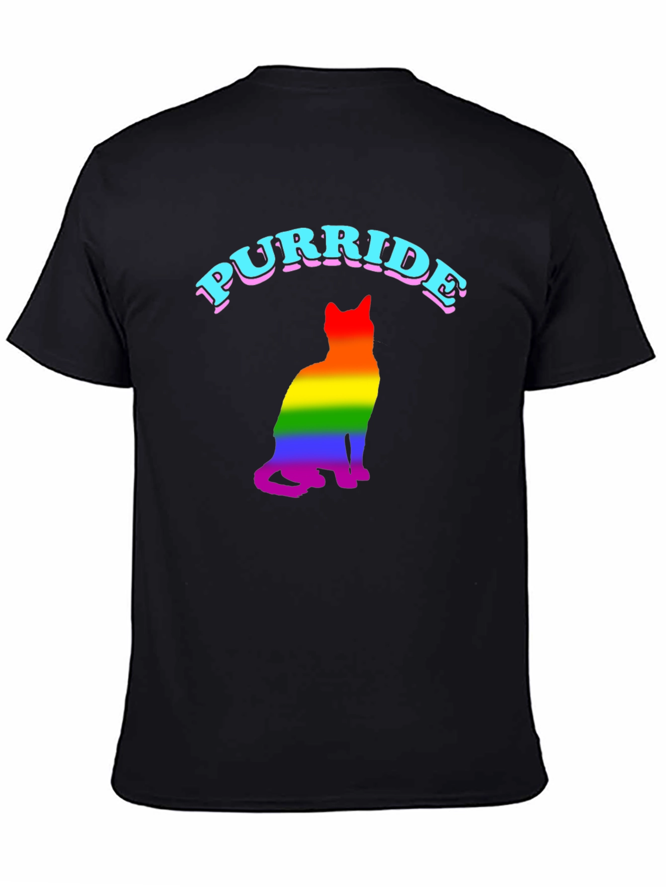 Purride Rainbow Cat Graphic T-Shirt