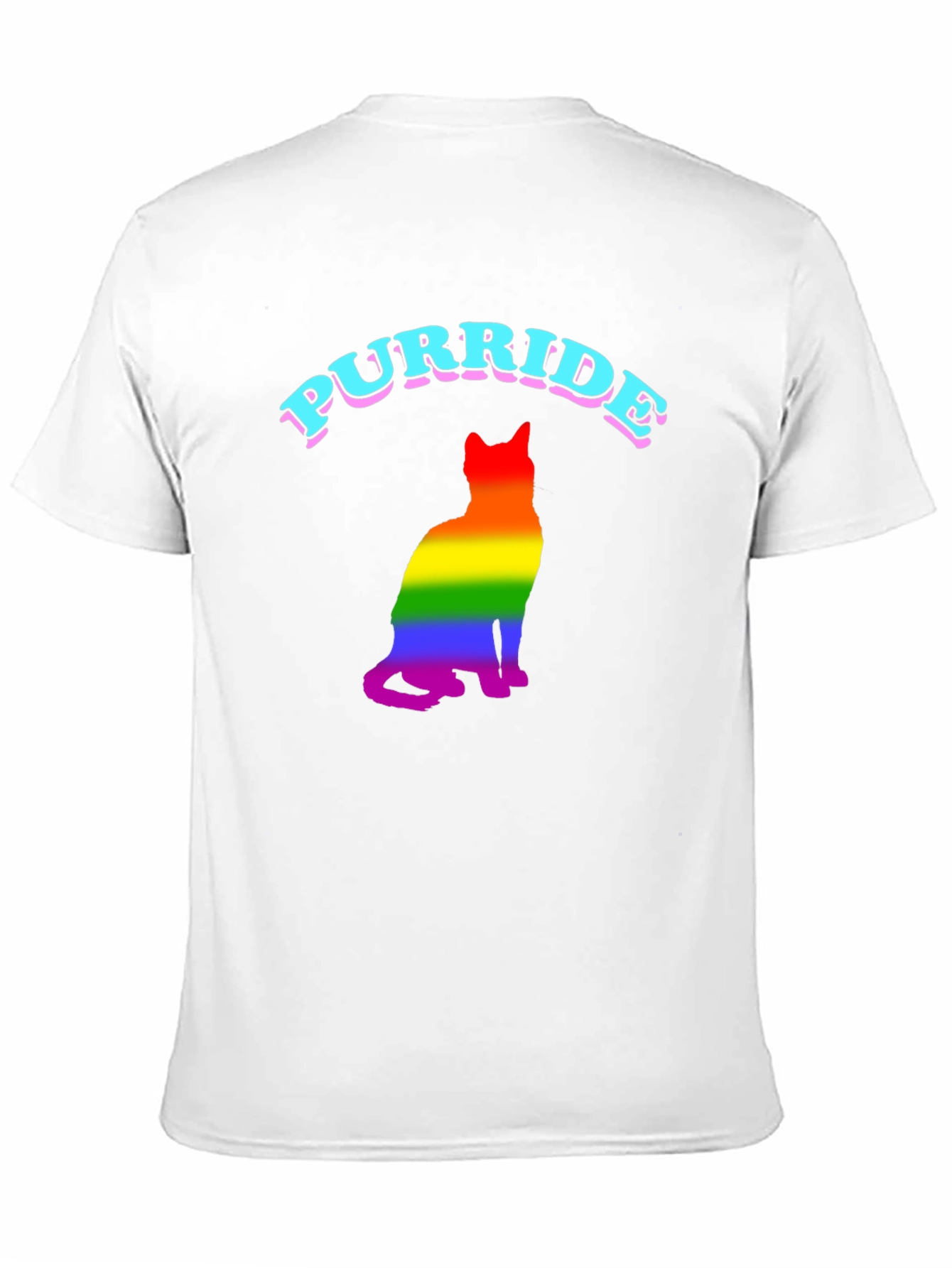 Purride Rainbow Cat Graphic T-Shirt