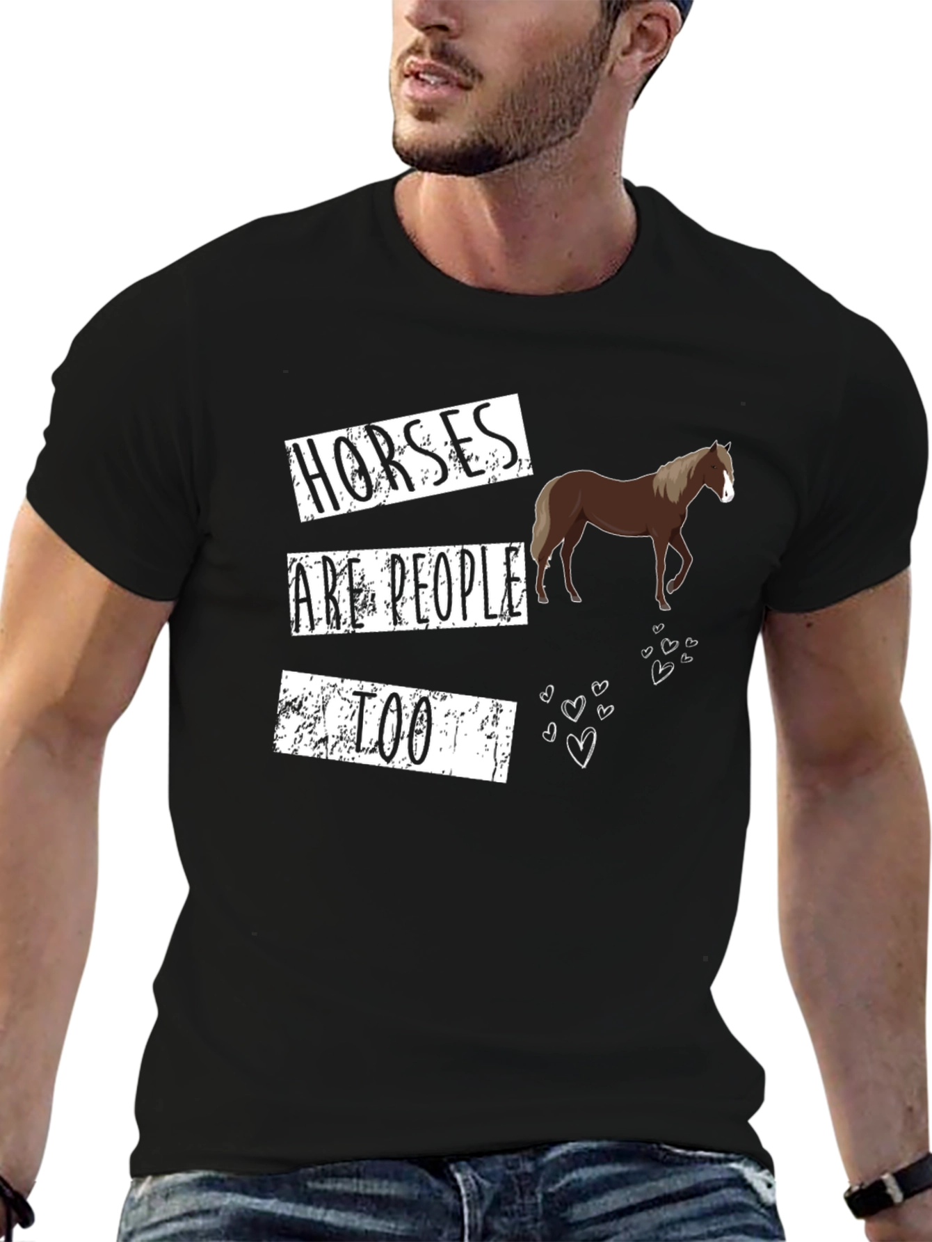 Horses Are People Too Graphic T-Shirt
