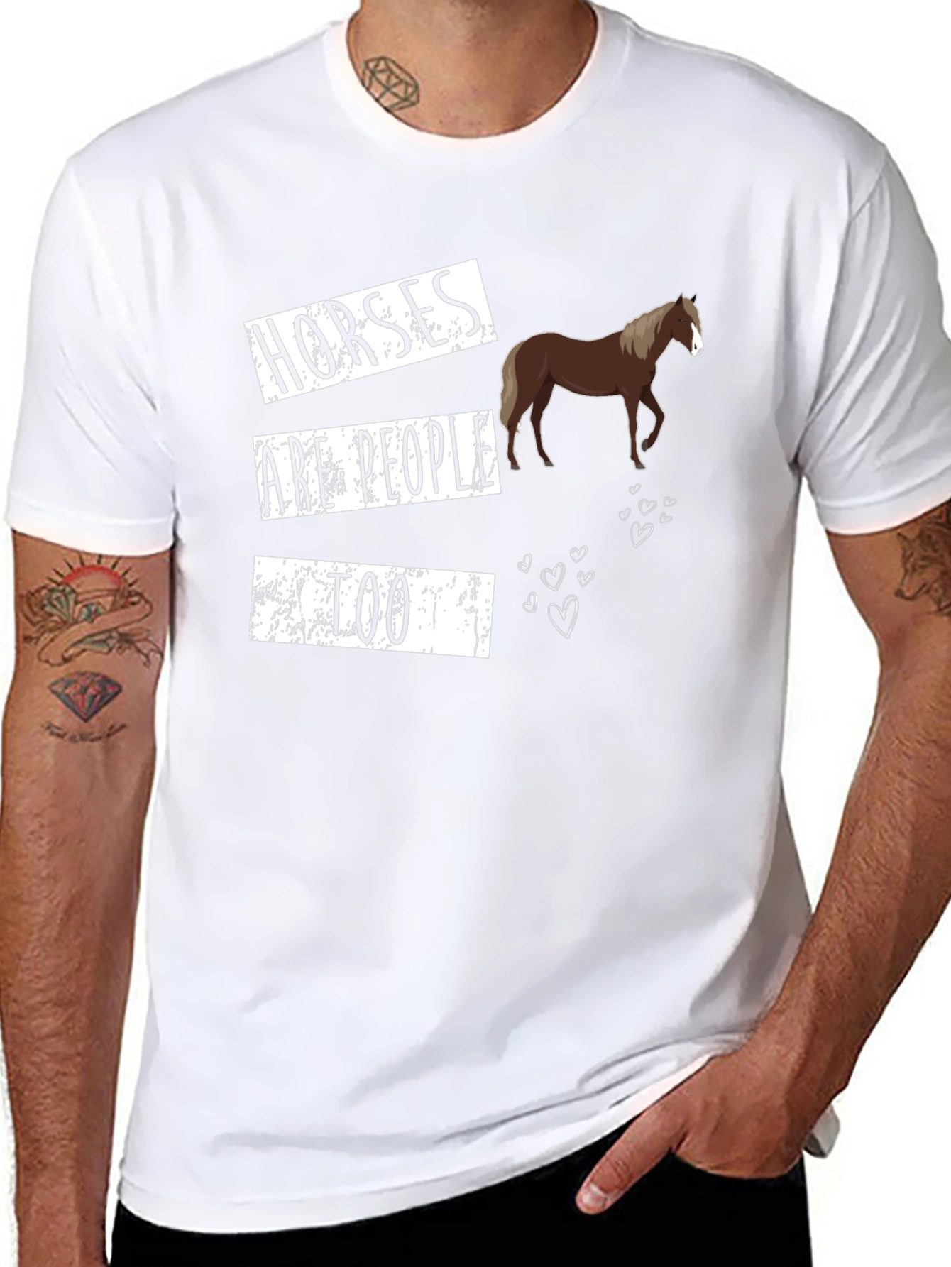 Horses Are People Too Graphic T-Shirt