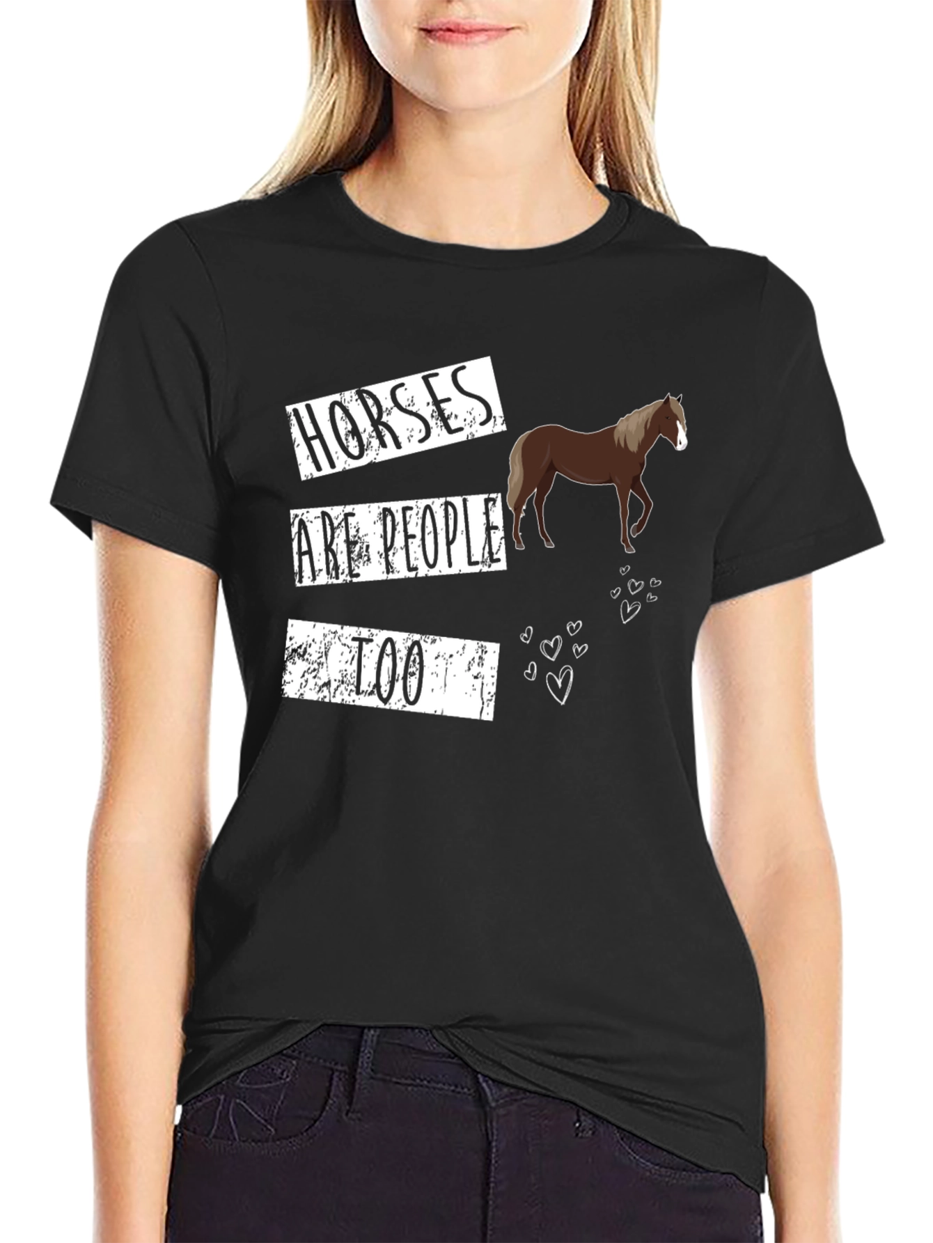 Horses Are People Too Graphic T-Shirt
