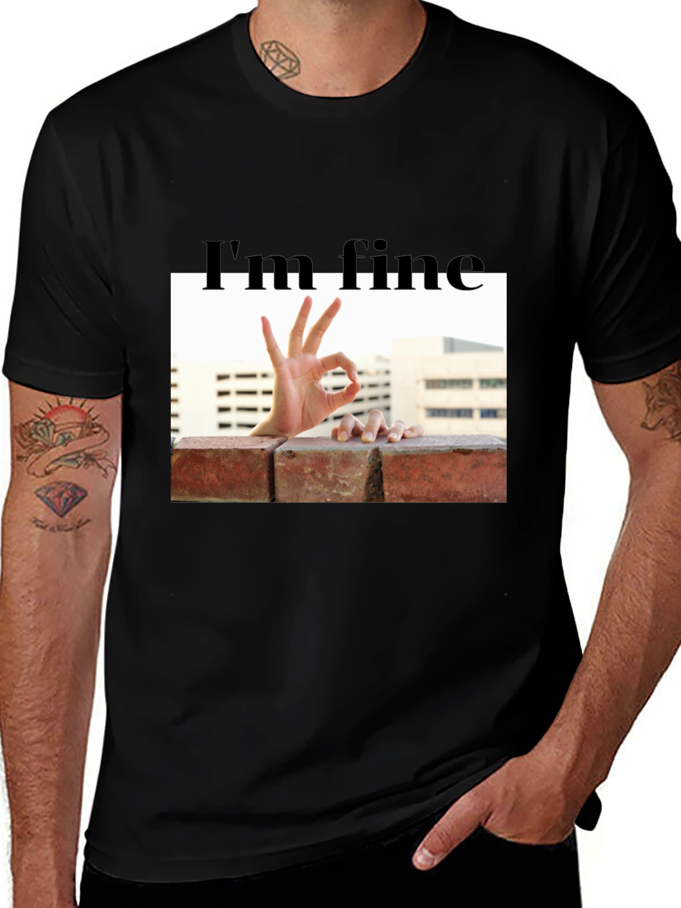 Im Fine Okay Hand Gesture T-Shirt