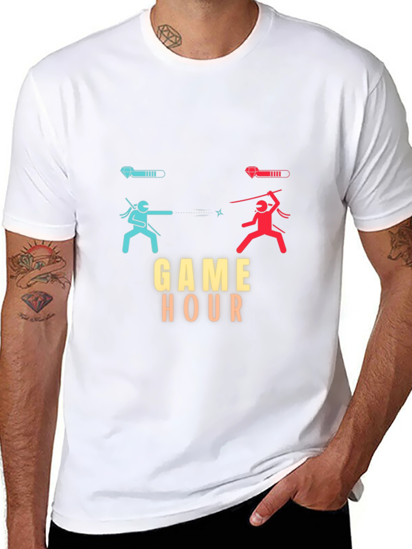 Game Hour Black T-Shirt - Gamer Ninja Showdown