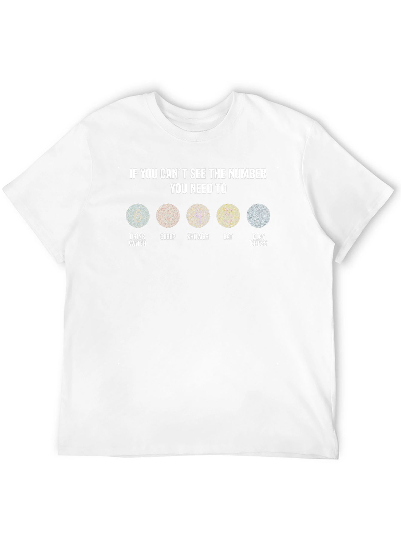 Number Illusion T-Shirt - Drink Sleep Shower Eat Chess