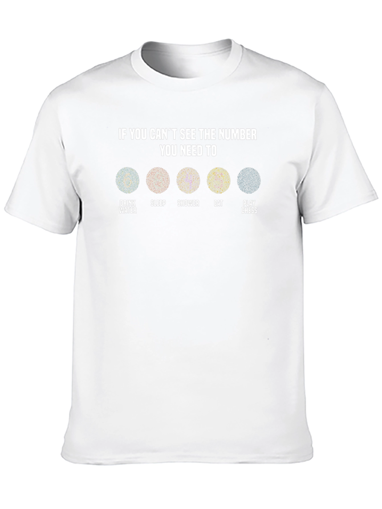 Number Illusion T-Shirt - Drink Sleep Shower Eat Chess