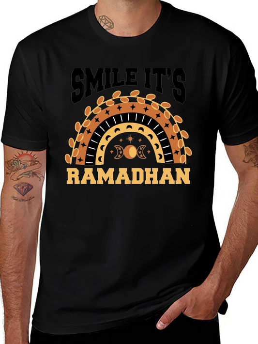 Ramadhan Smile T-Shirt - Crescent Moon & Stars Tee