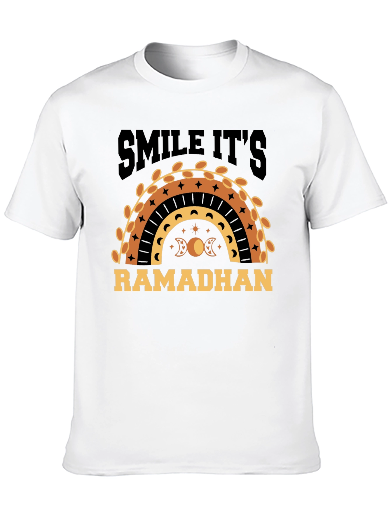 Ramadhan Smile T-Shirt - Crescent Moon & Stars Tee