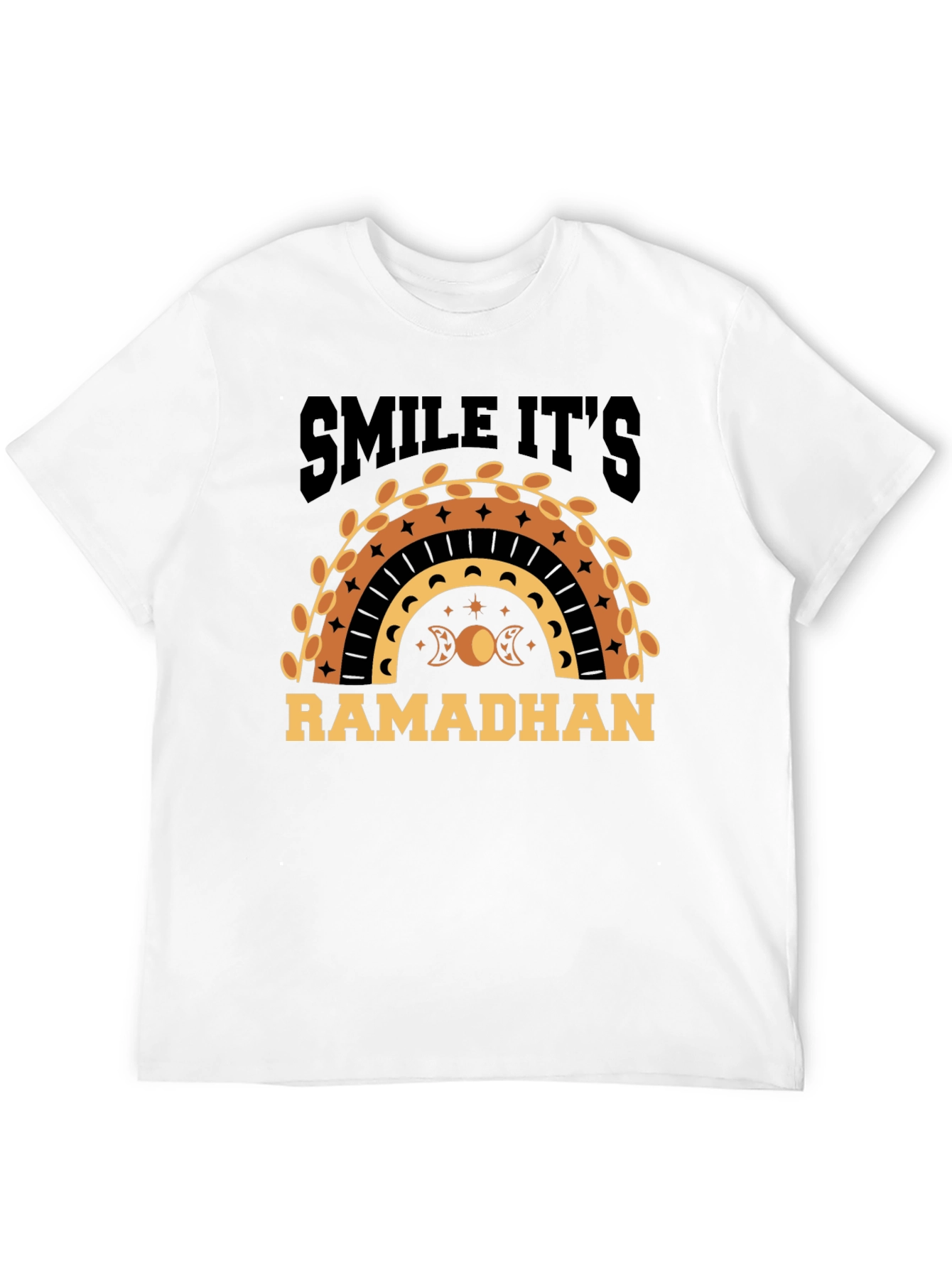 Ramadhan Smile T-Shirt - Crescent Moon & Stars Tee