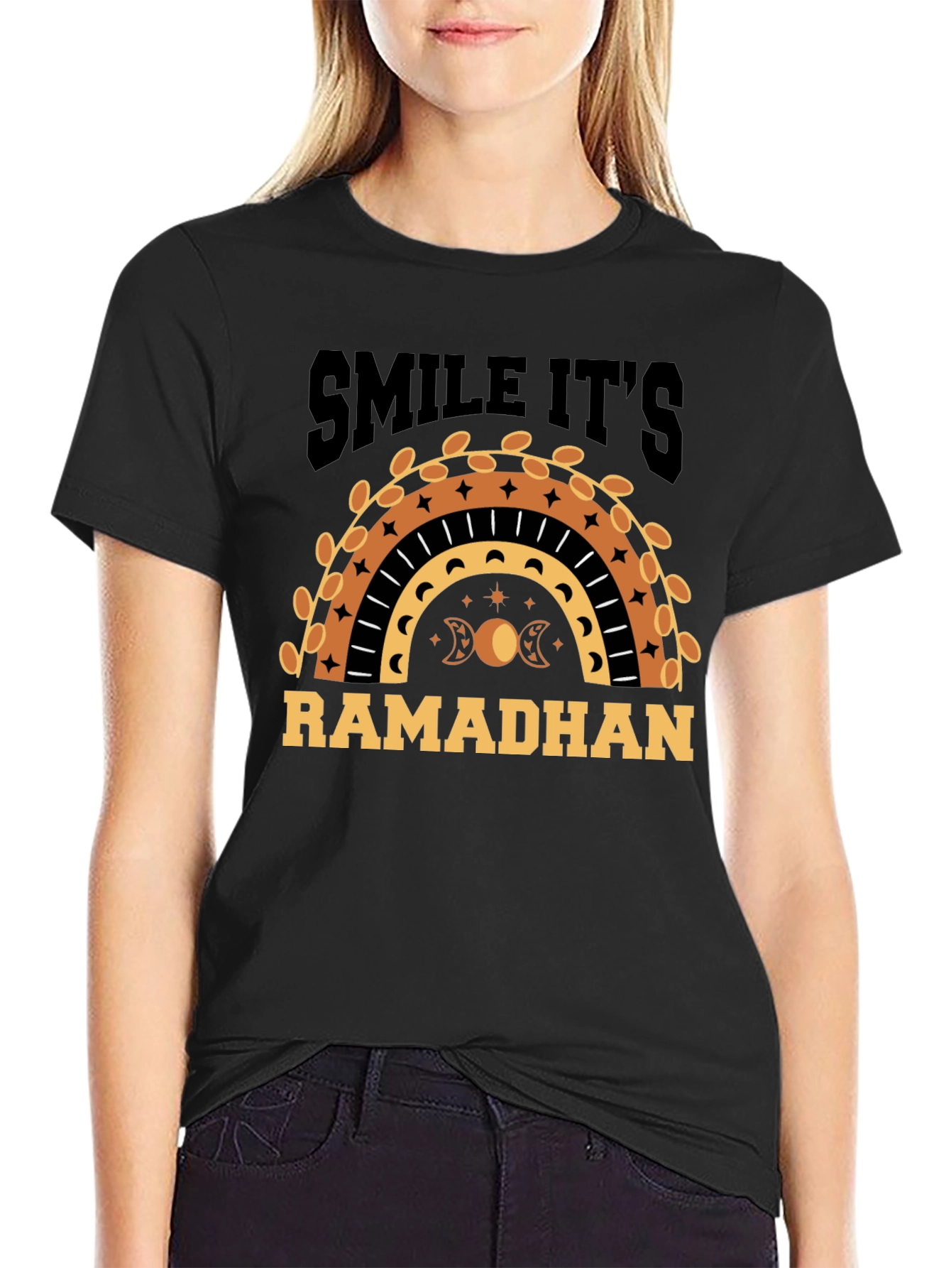 Ramadhan Smile T-Shirt - Crescent Moon & Stars Tee