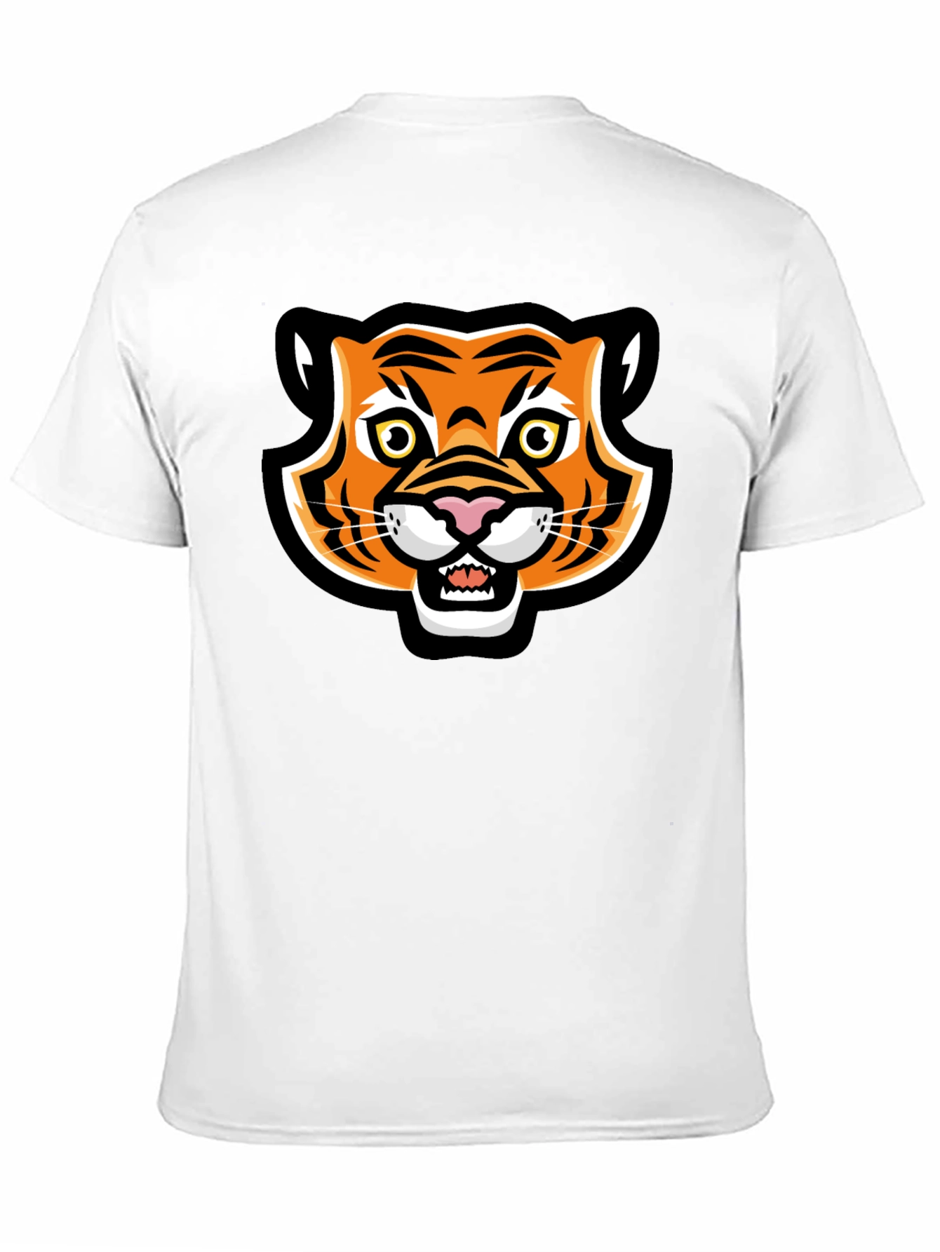Cartoon Tiger Graphic Black T-Shirt