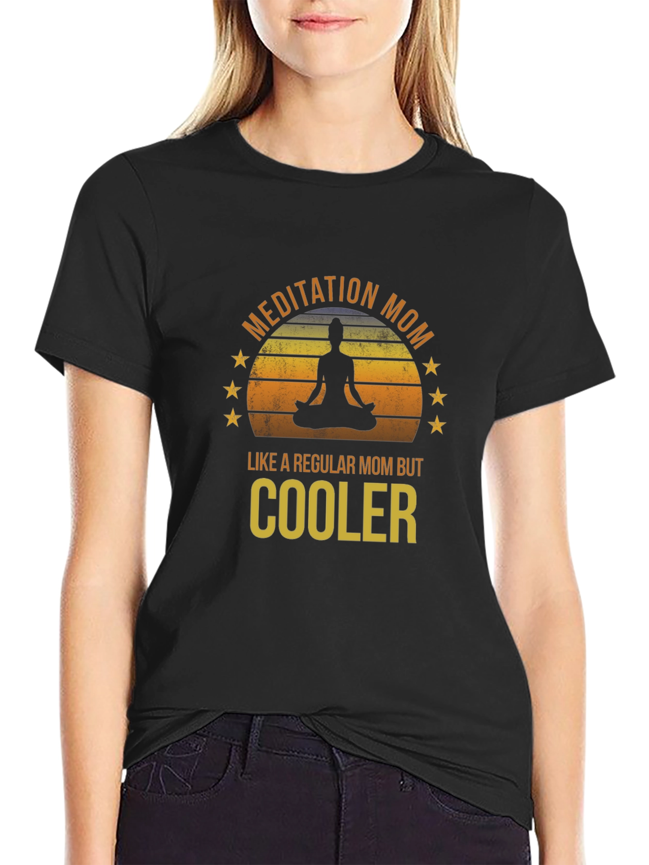 Meditation Mom Graphic T-Shirt - Yoga Lover Gift