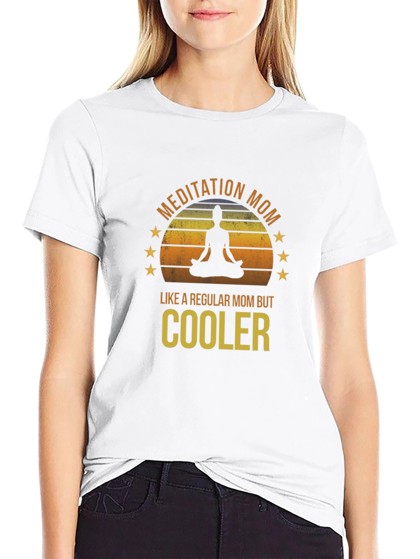 Meditation Mom Graphic T-Shirt - Yoga Lover Gift