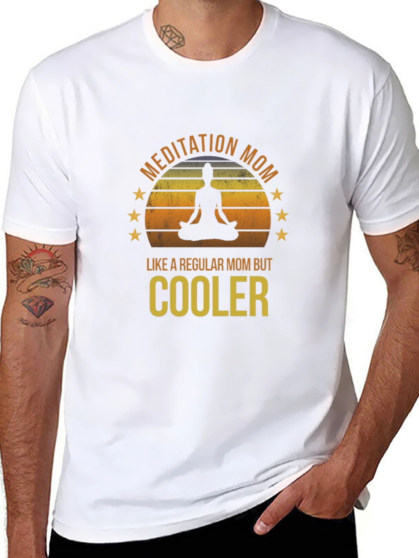 Meditation Mom Graphic T-Shirt - Yoga Lover Gift
