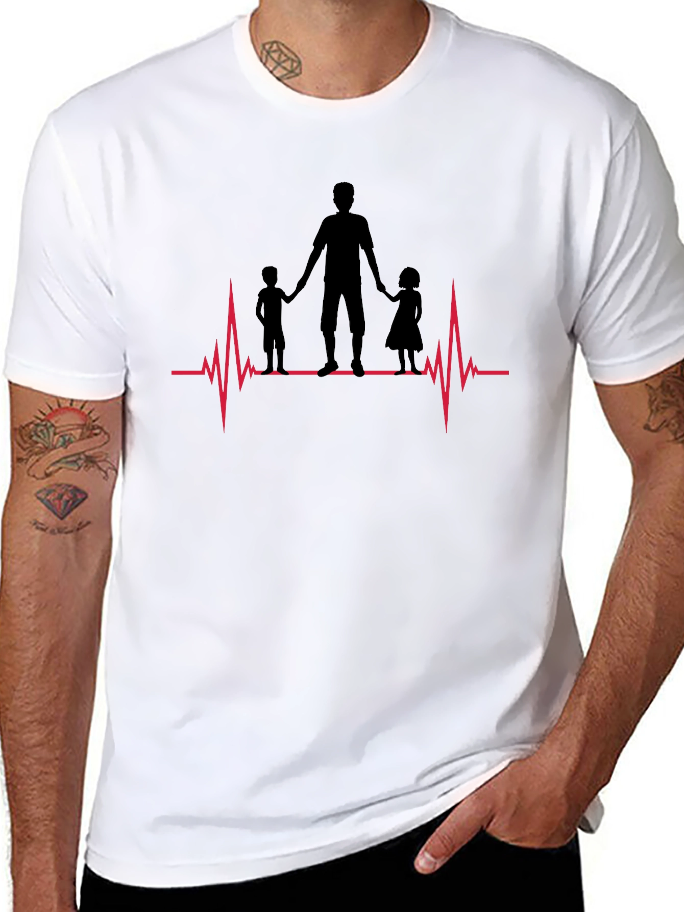 Dad Life T-Shirt - Heartbeat Family Tee