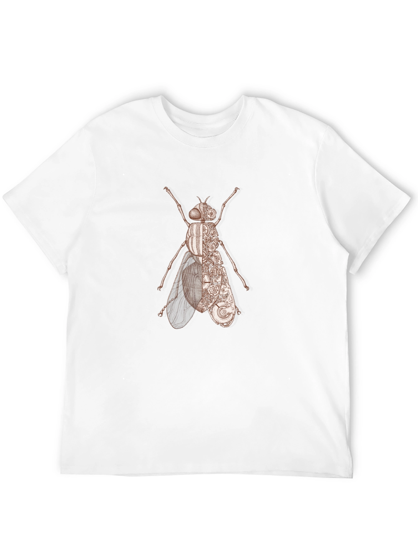 Steampunk Fly Graphic T-Shirt - Unique Insect Design