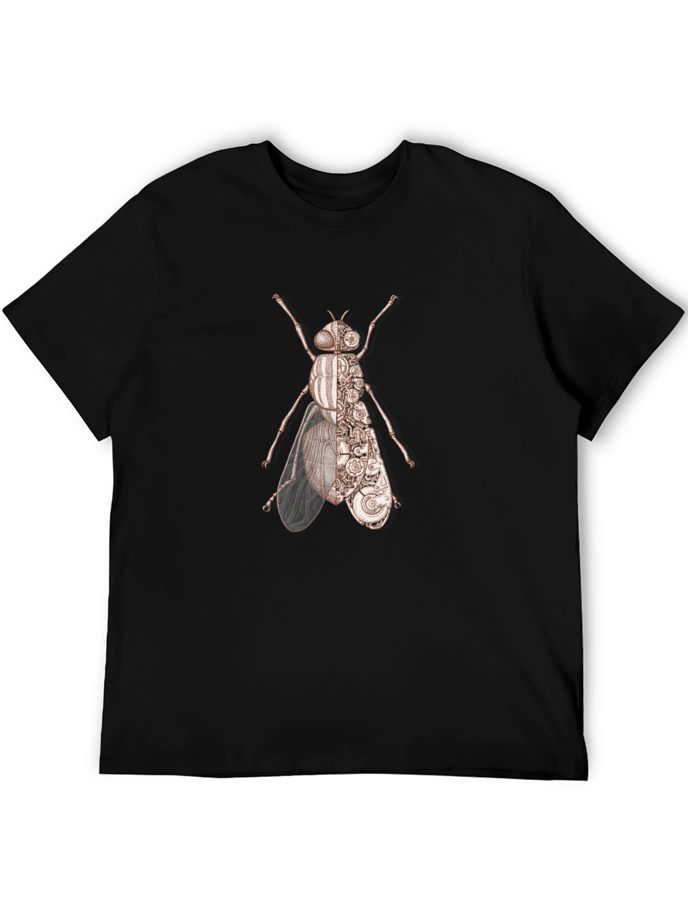 Steampunk Fly Graphic T-Shirt - Unique Insect Design