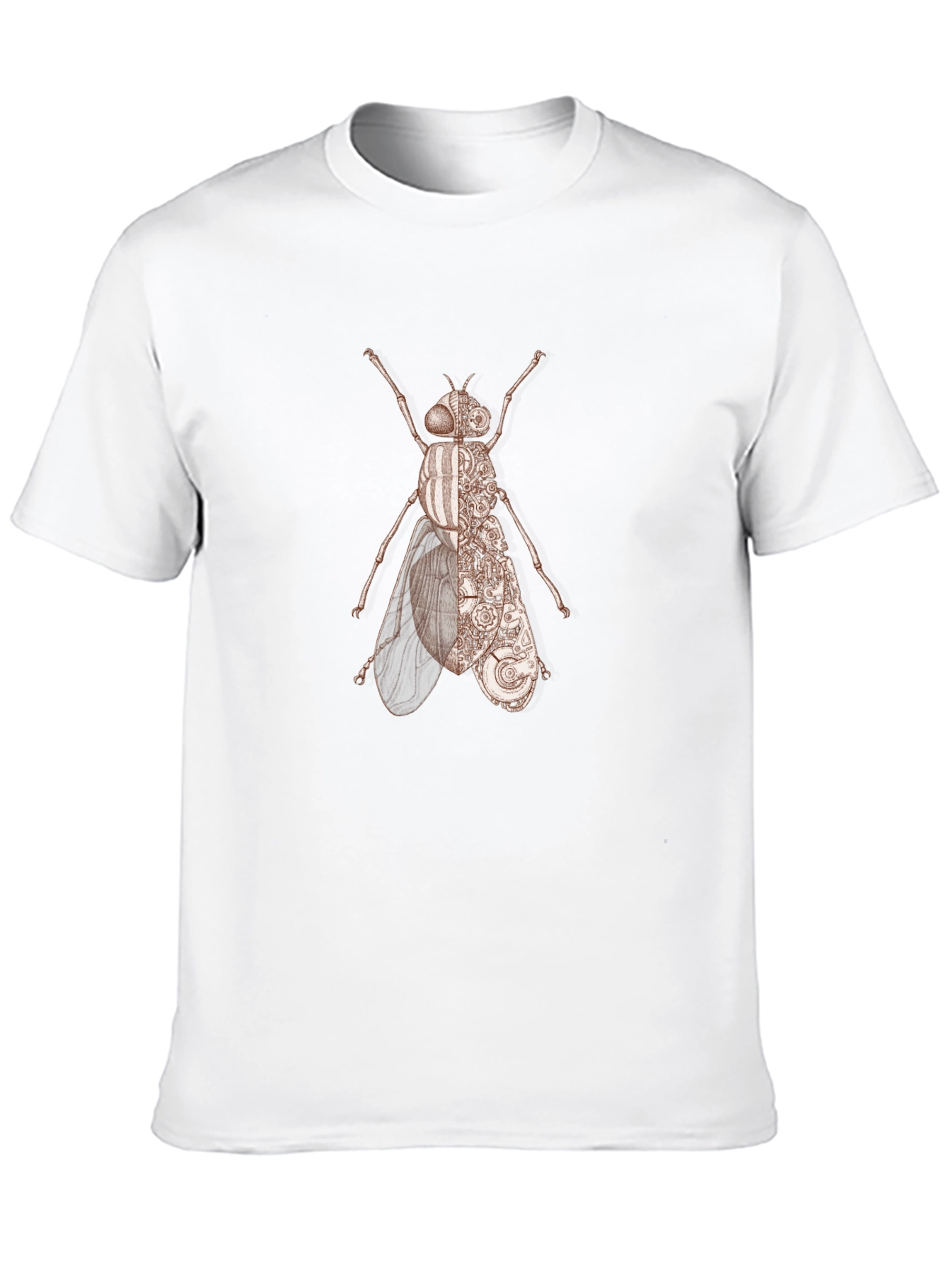 Steampunk Fly Graphic T-Shirt - Unique Insect Design