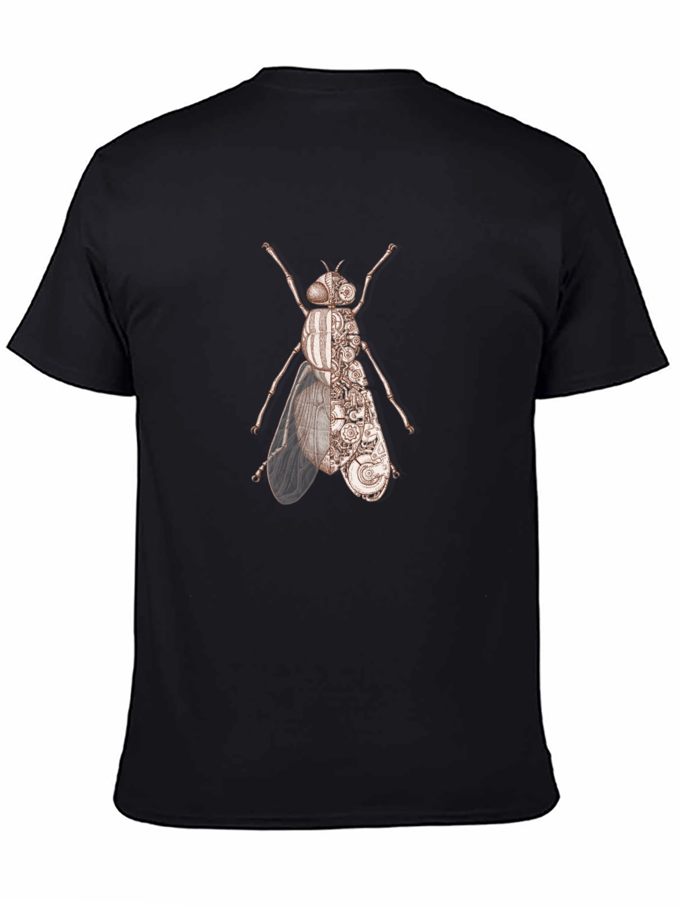 Steampunk Fly Graphic T-Shirt - Unique Insect Design