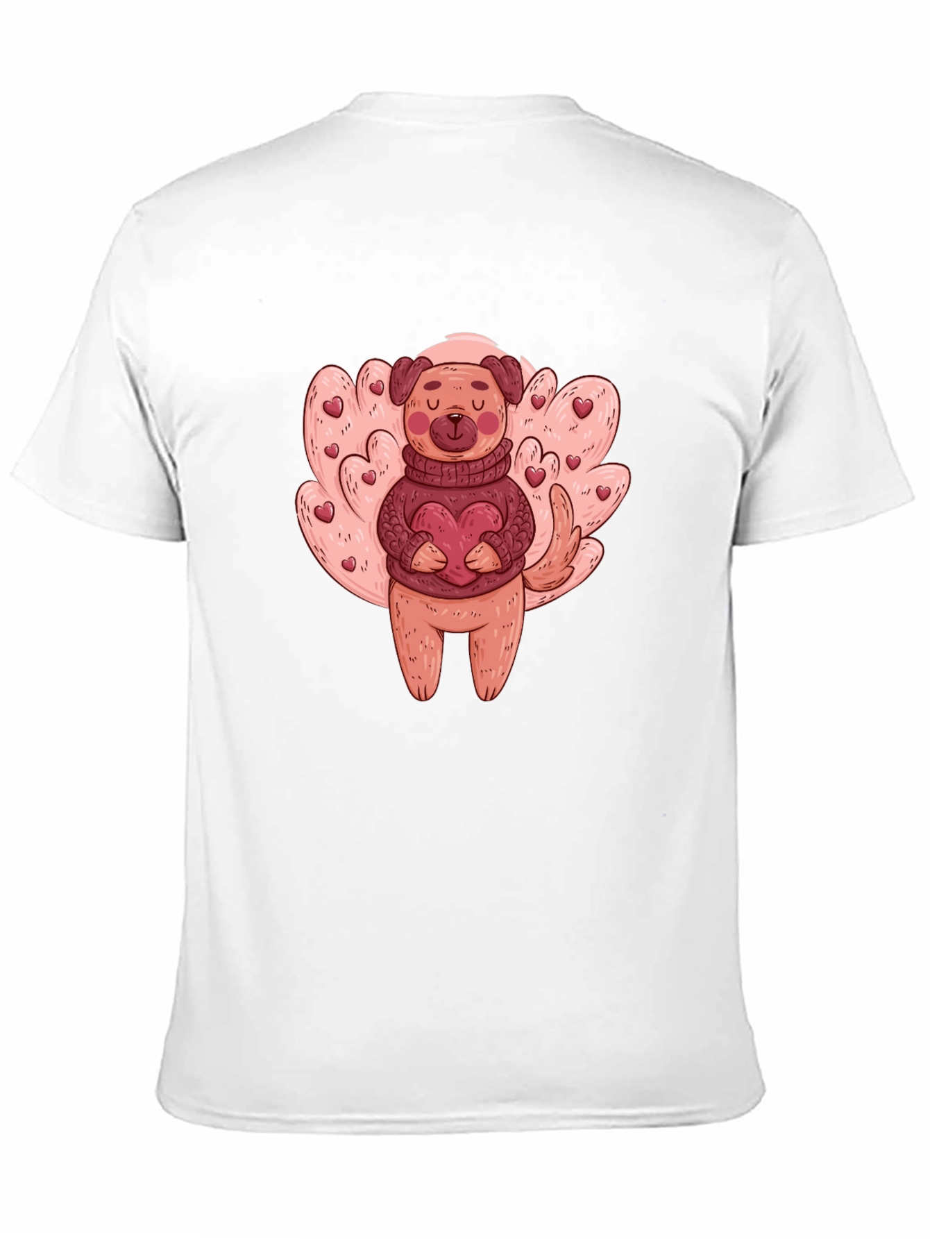 Dog Holding Heart Graphic T-Shirt