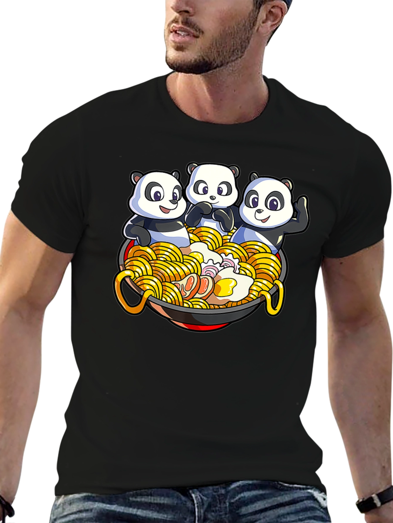 Panda Ramen T-Shirt - Unique Graphic Tee