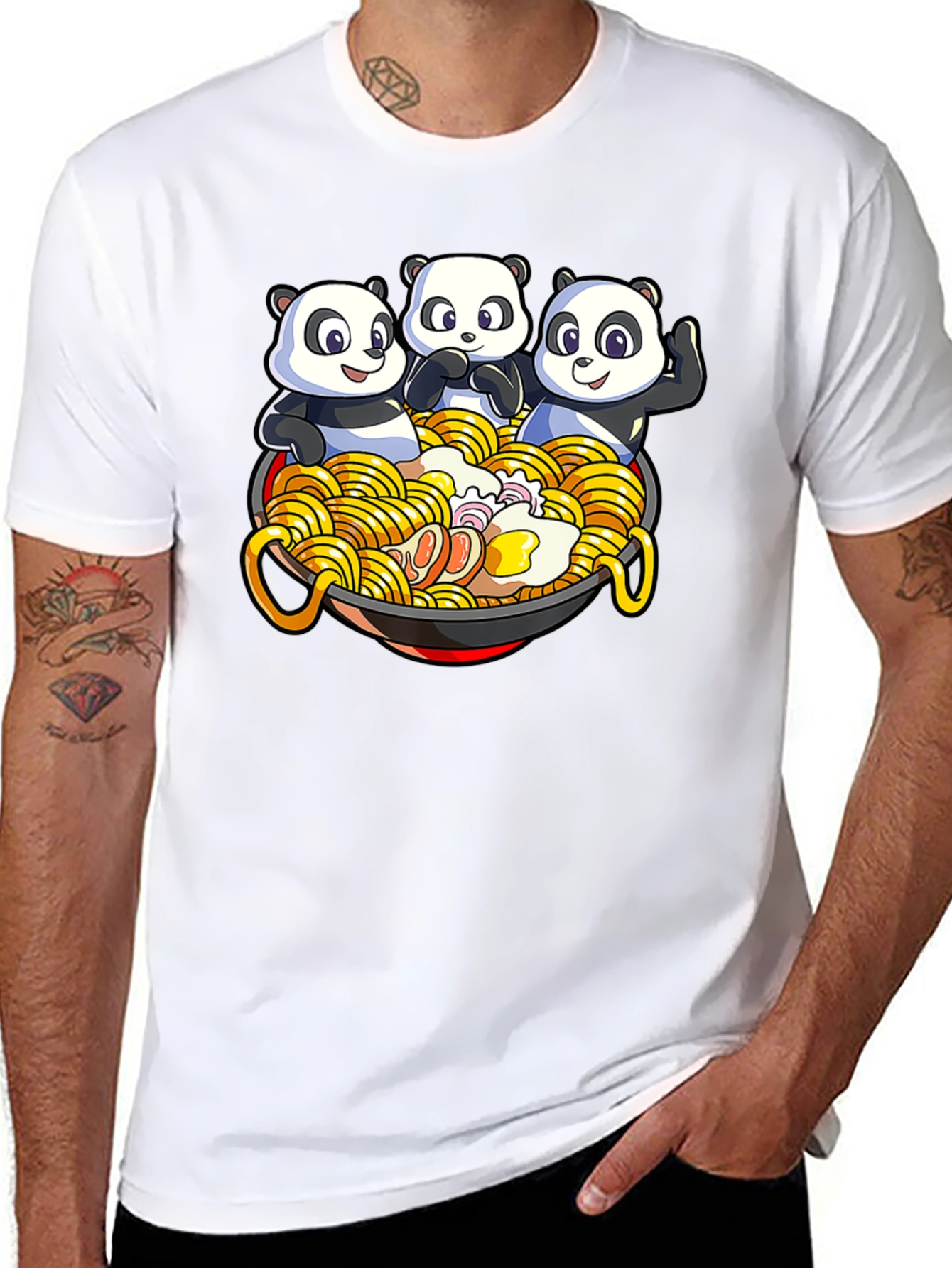 Panda Ramen T-Shirt - Unique Graphic Tee