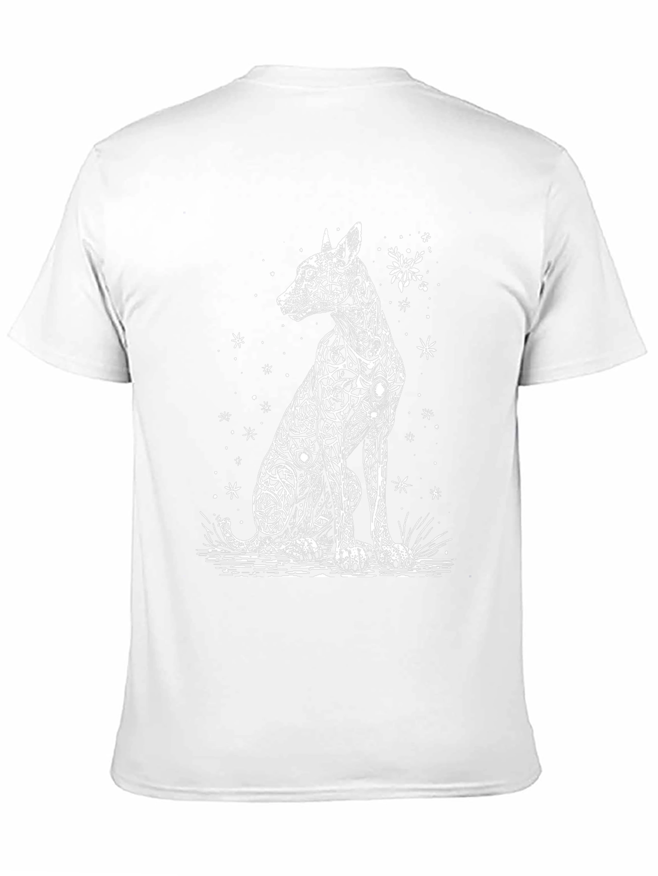 Dog Art Print Black T-Shirt - Unique Design