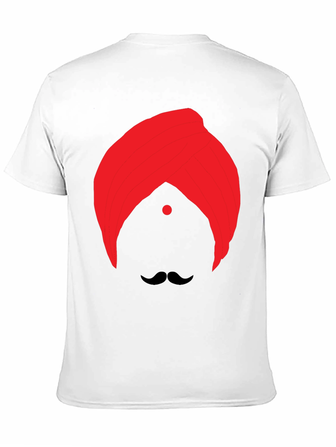 Graphic Tee: Red Turban & Mustache