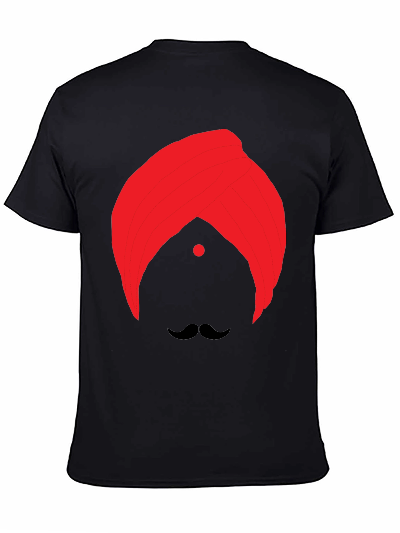 Graphic Tee: Red Turban & Mustache