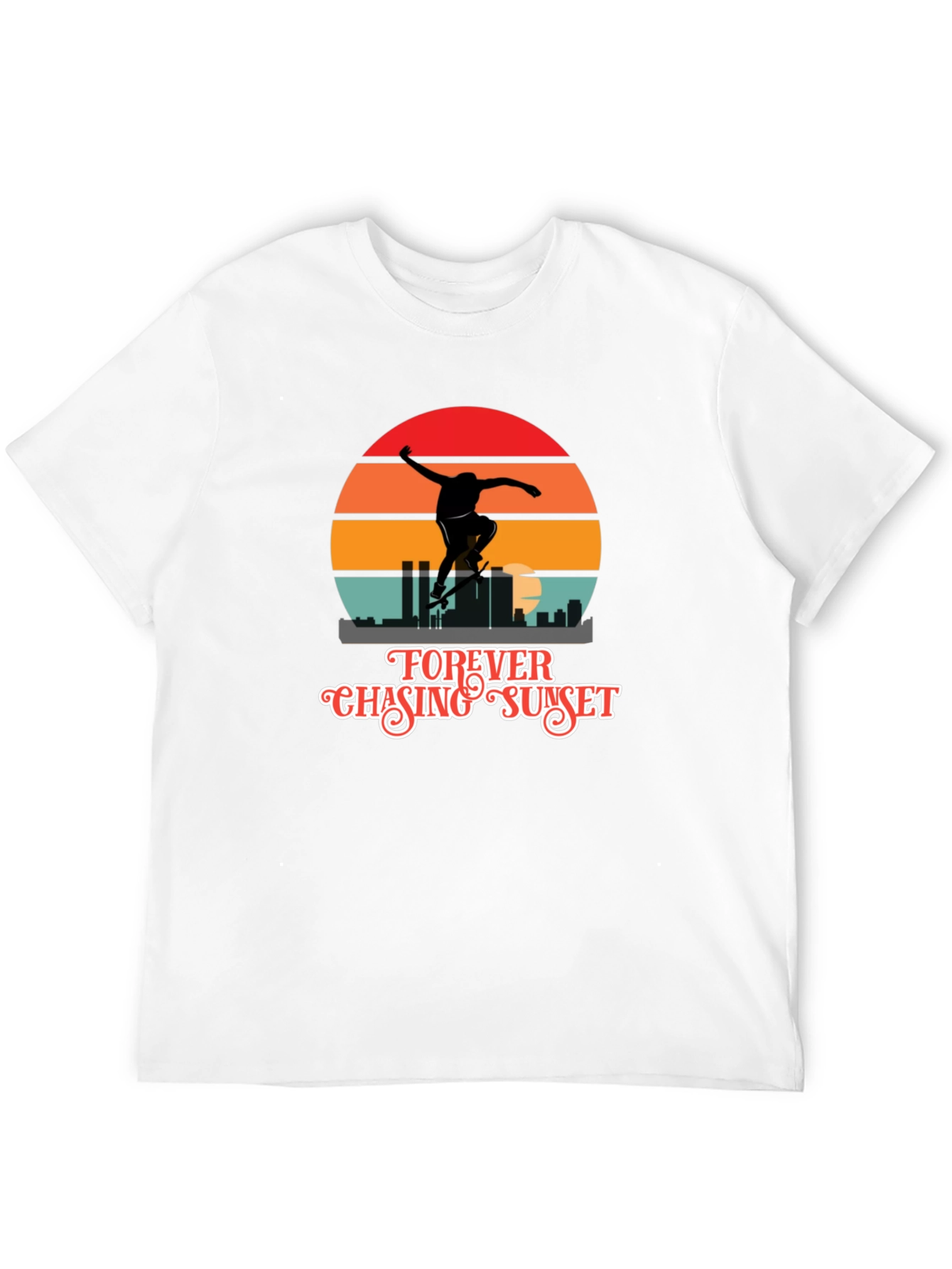 Forever Chasing Sunset Black Graphic Tee