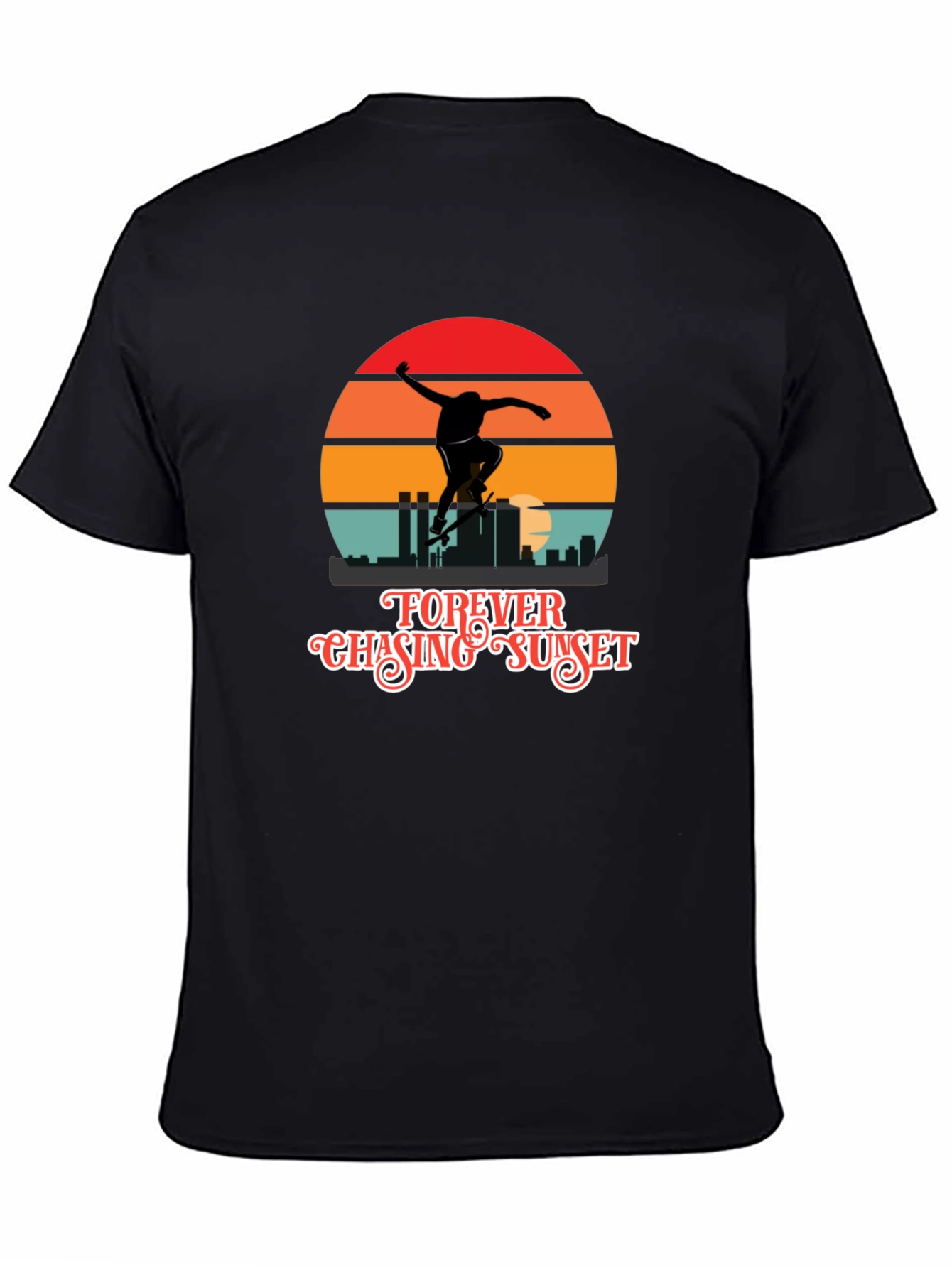 Forever Chasing Sunset Black Graphic Tee