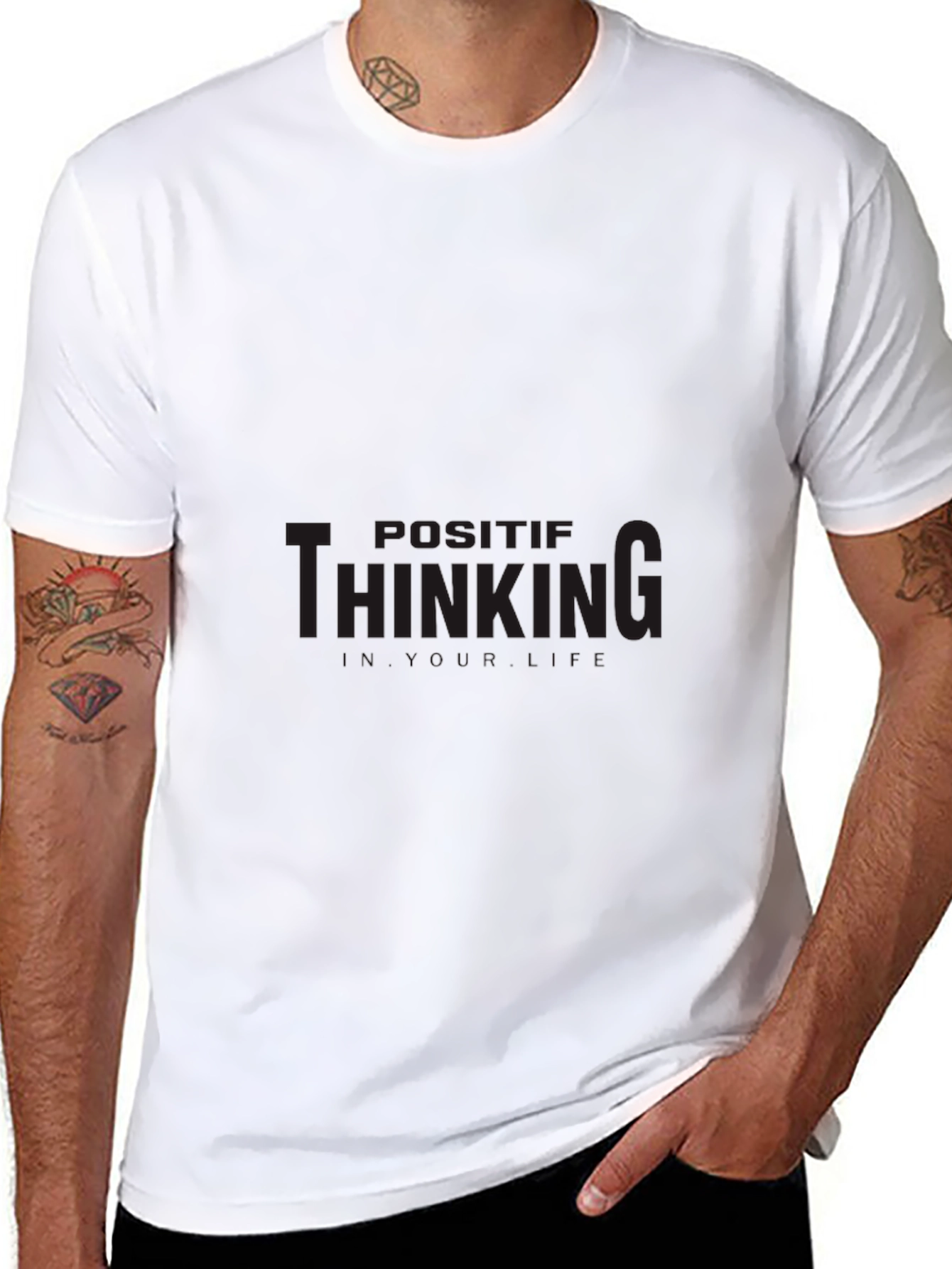 Positive Thinking Black T-Shirt