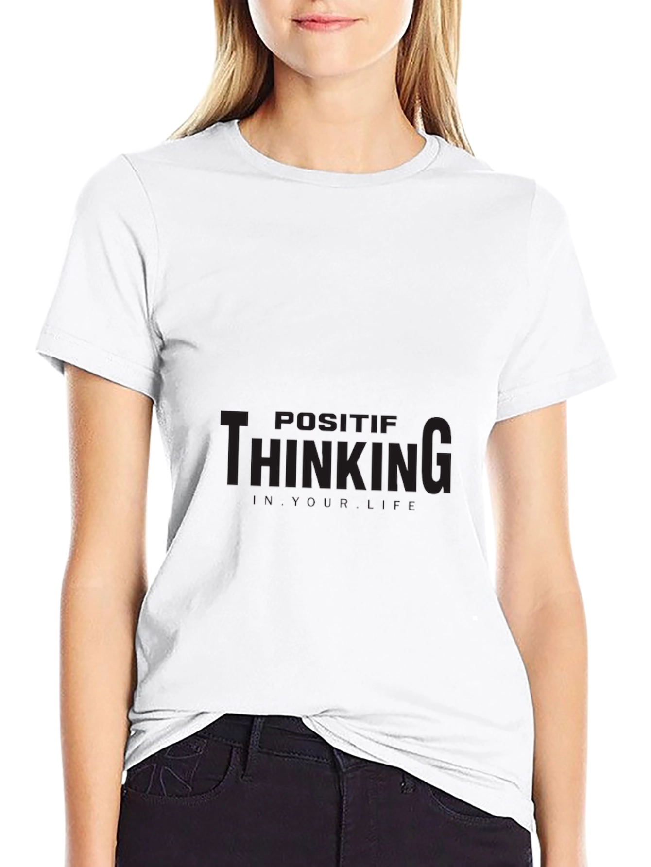 Positive Thinking Black T-Shirt