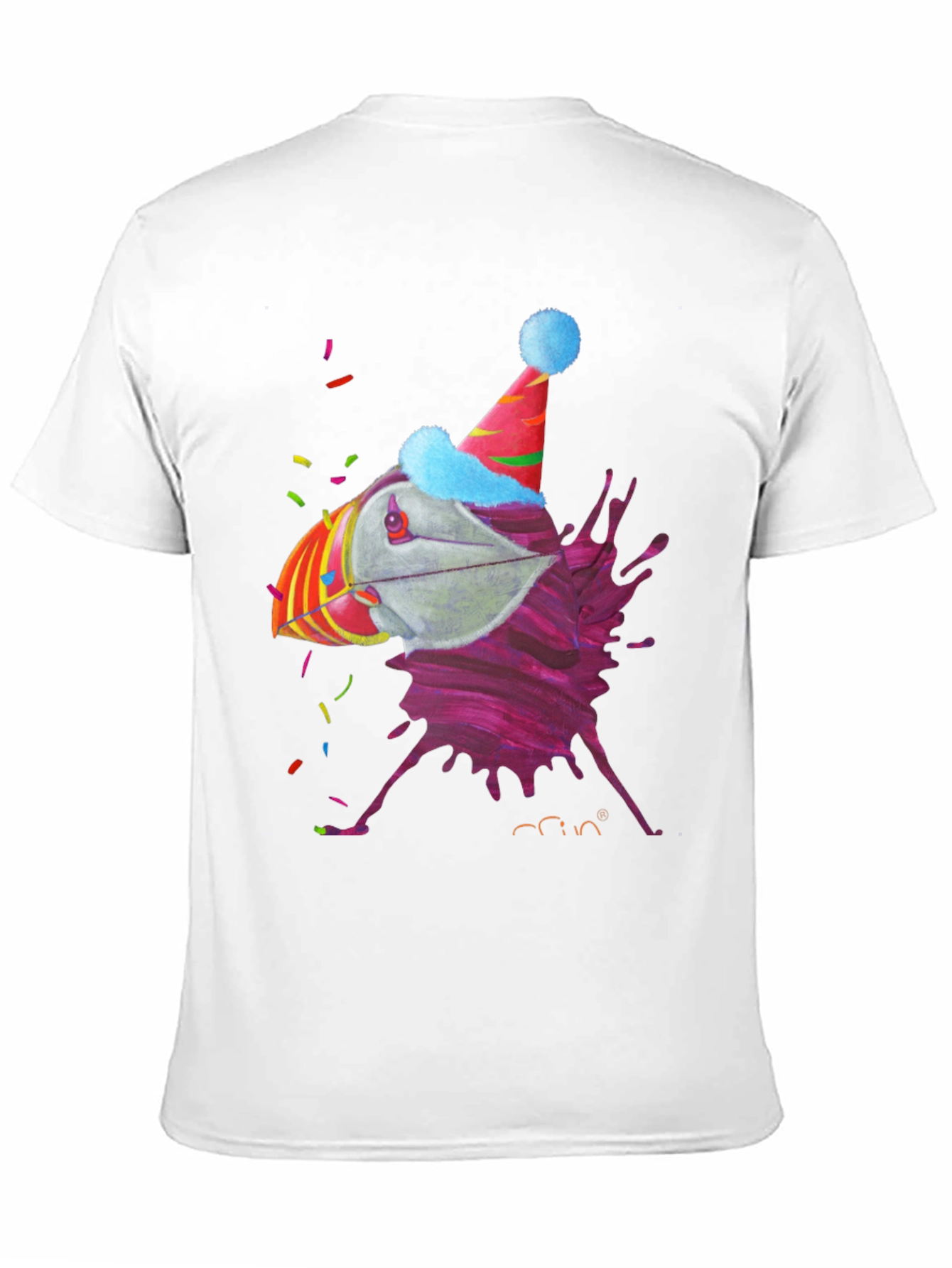 Party Puffin Graphic Tee - Black Crew Neck
