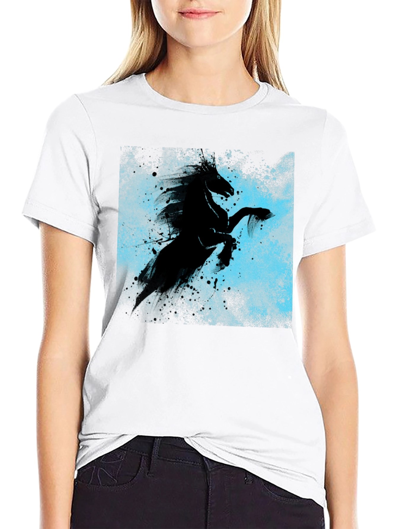 Black Horse Graphic Tee - Unique Style